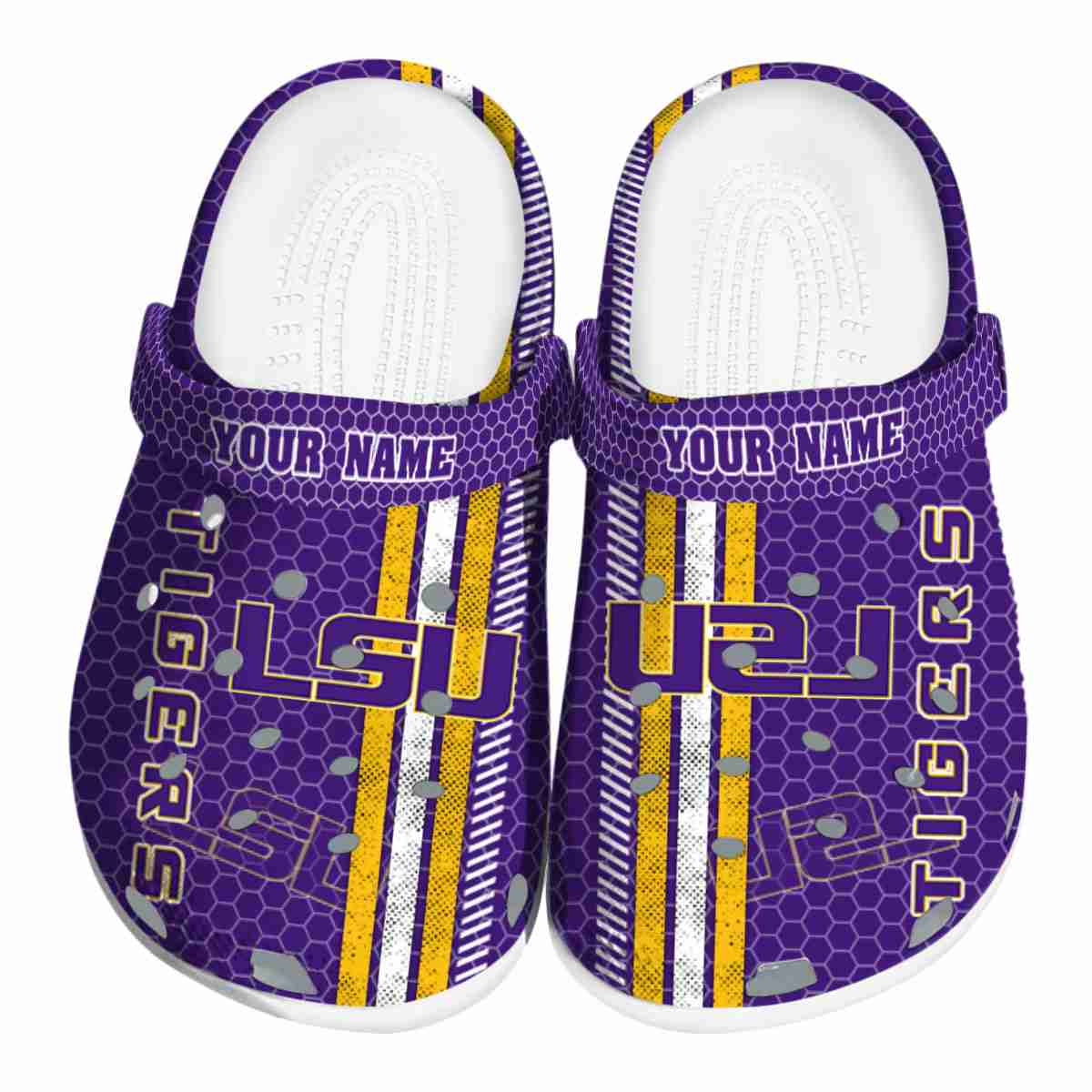 LSU Tigers NCAA Sport Crocs Crocband Clogs Shoes Comfortable For Men Women and Kids