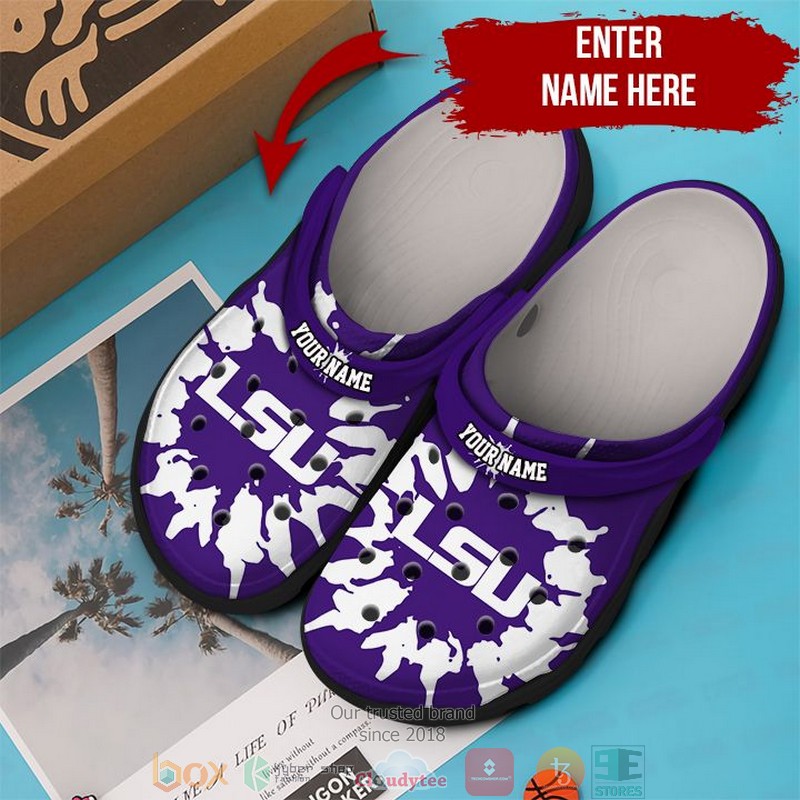 LSU Tigers NCAA Sport Crocs Crocband Clogs Shoes Comfortable For Men Women and Kids