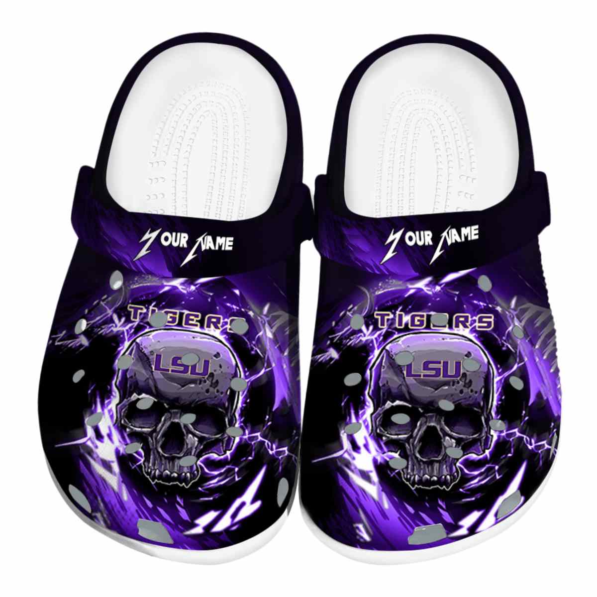 LSU Tigers NCAA Sport Crocs Crocband Clogs Shoes Comfortable For Men Women and Kids