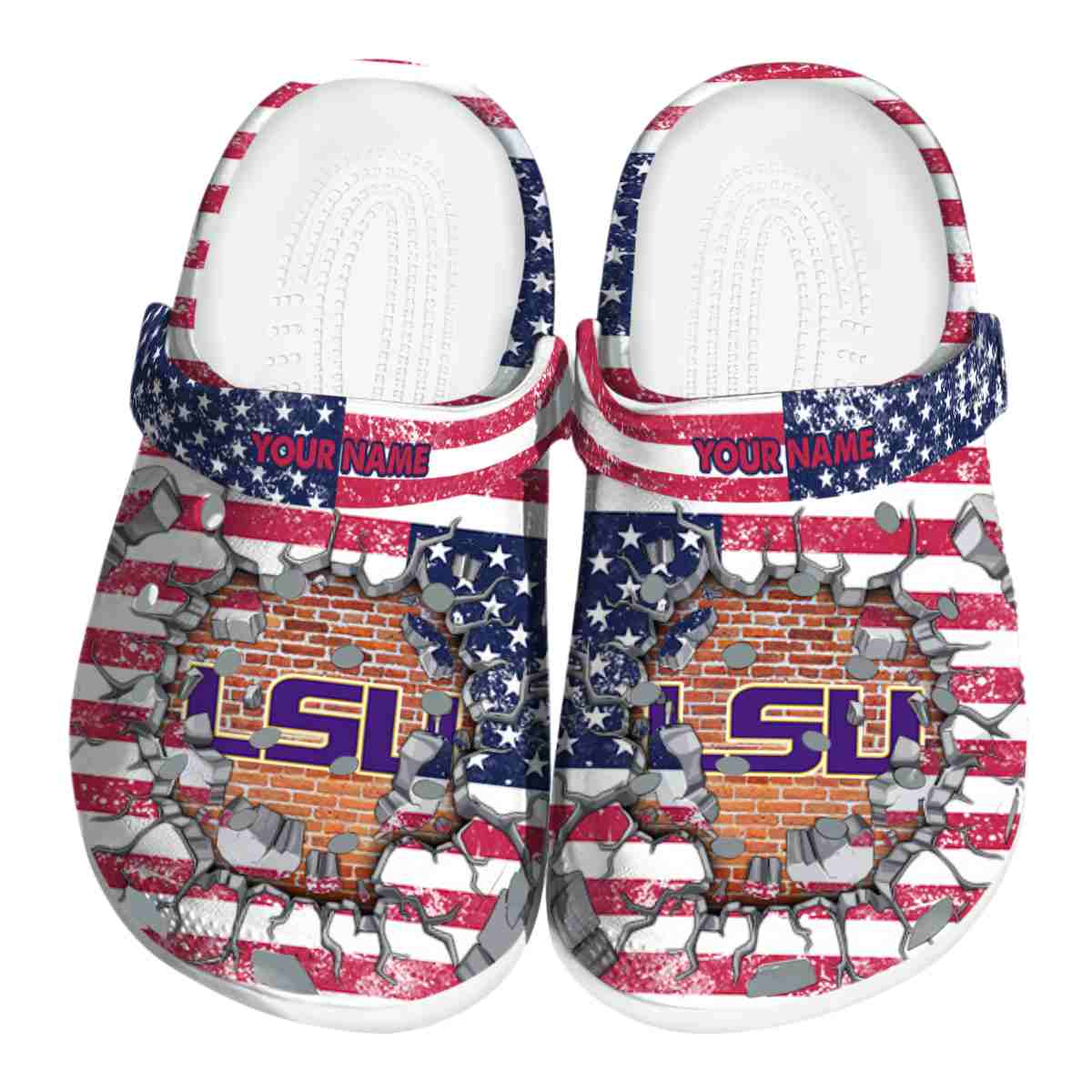 LSU Tigers NCAA Sport Crocs Crocband Clogs Shoes Comfortable For Men Women and Kids