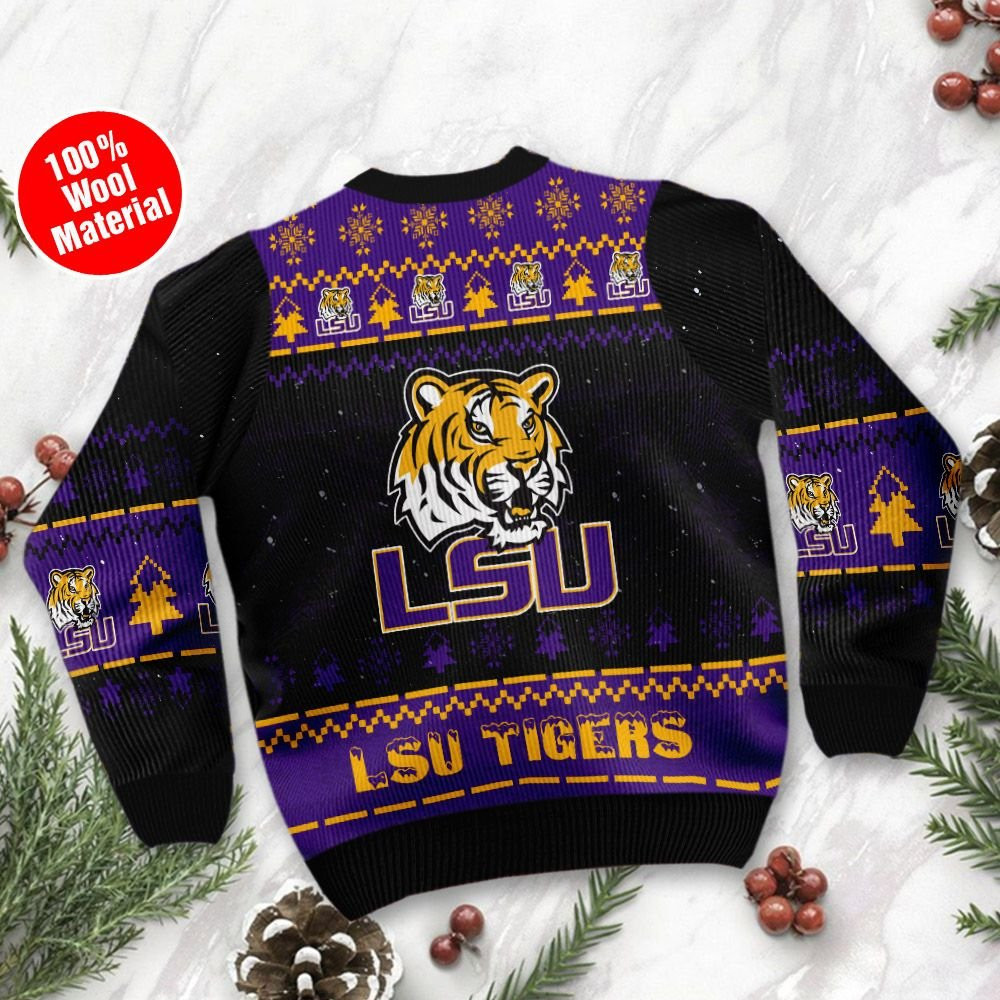 Lsu Tigers Snoopy Dabbing Ugly Christmas Sweater Adult 3D Funny Matching for family - Image 3