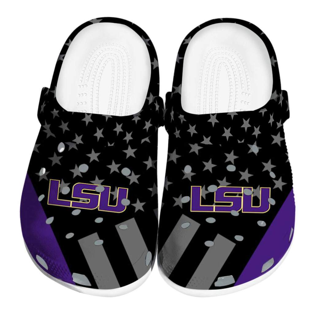 LSU Tigers Stellar Stripes Theme ClogTVC180112
