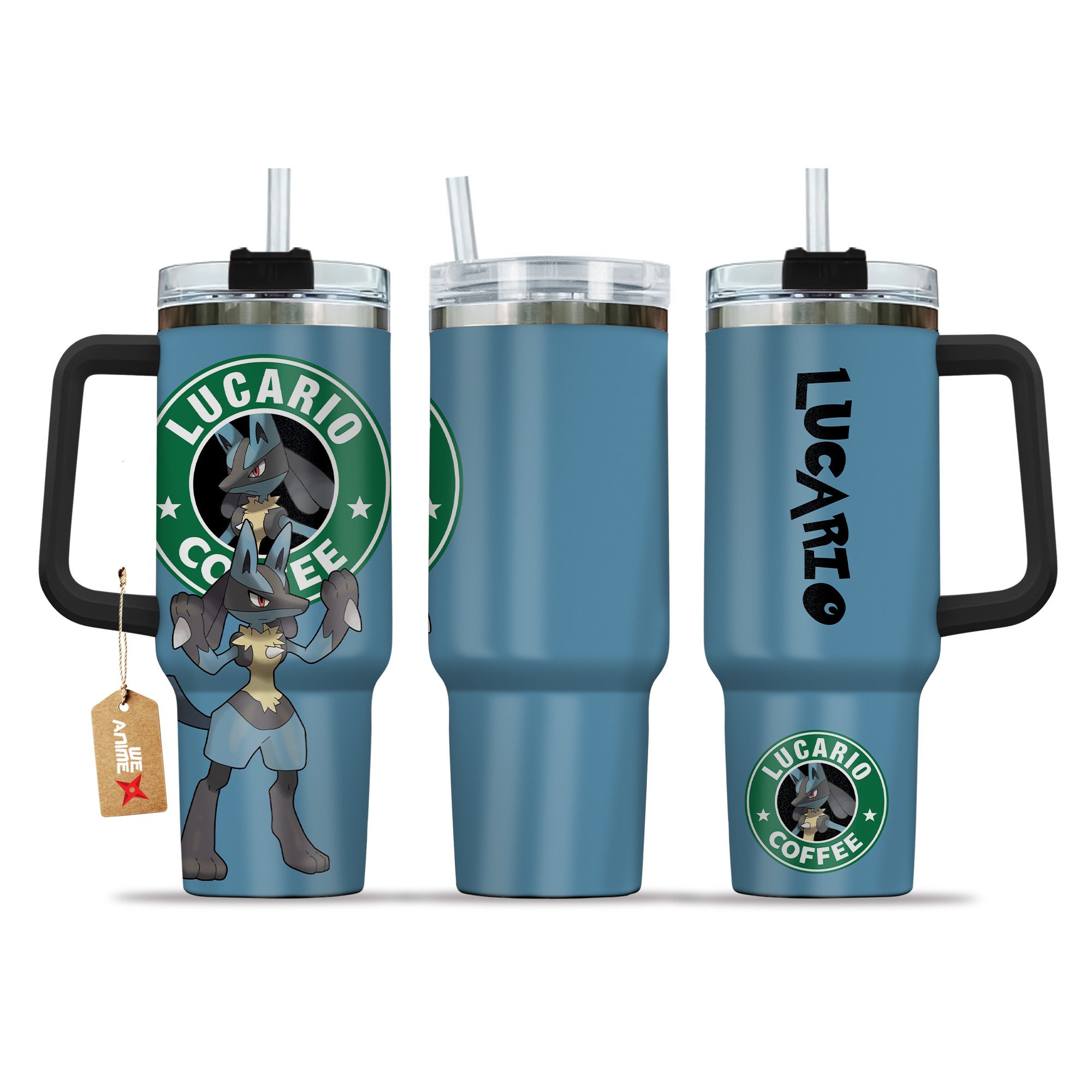 Lucario Coffee Pokemon Anime Custom Stanley Cup 40 oz 30 oz Tumbler With HandleTVC2301215
