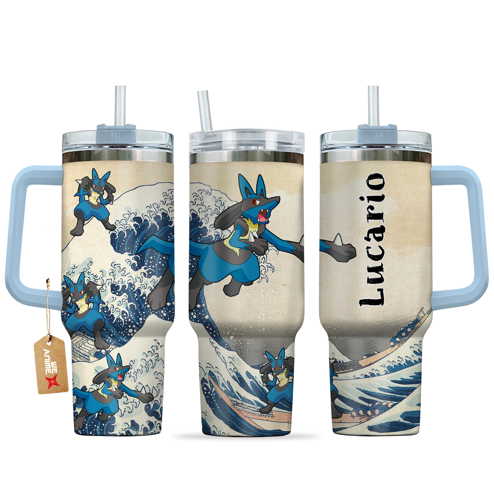 Lucario Pokemon Anime Custom Stanley Cup 40 oz 30 oz Tumbler With HandleTVC2301139