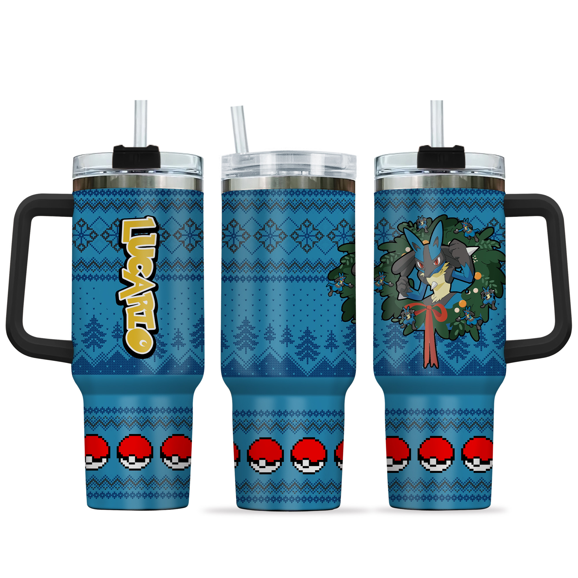 Lucario Pokemon Anime Custom Stanley Cup 40 oz 30 oz Tumbler With HandleTVC2301155