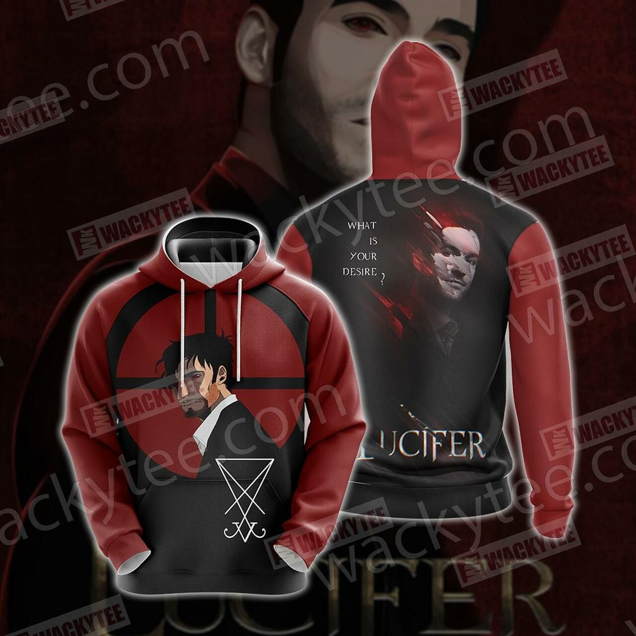 Lucifer New Version Unisex 3D All Over Print Hoodie, Zip Hoodie