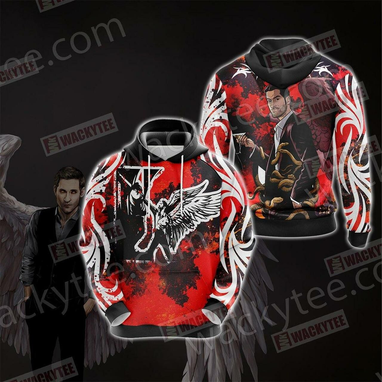 Lucifer New Version Unisex 3D All Over Print Hoodie, Zip Hoodie