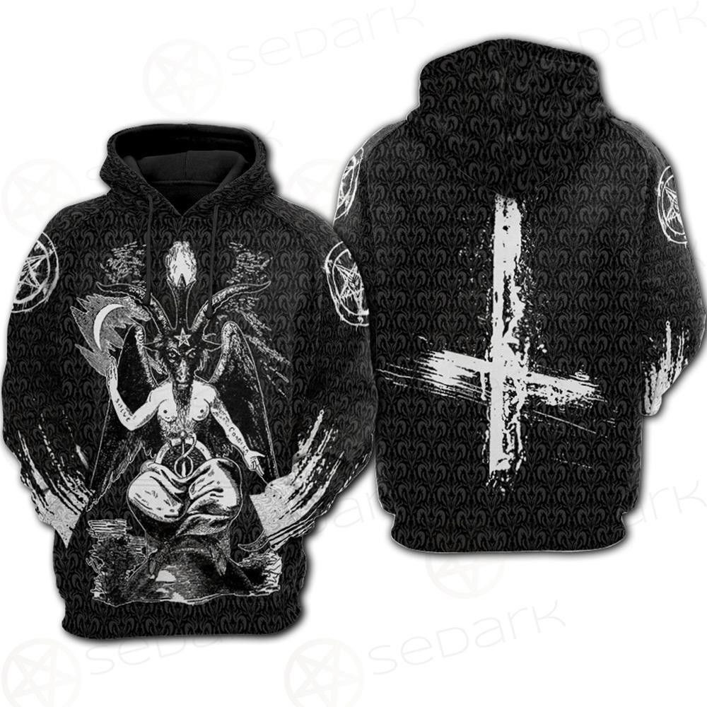 LUCIFER PENTAGRAM 3D All Over Print Hoodie, Zip Hoodie