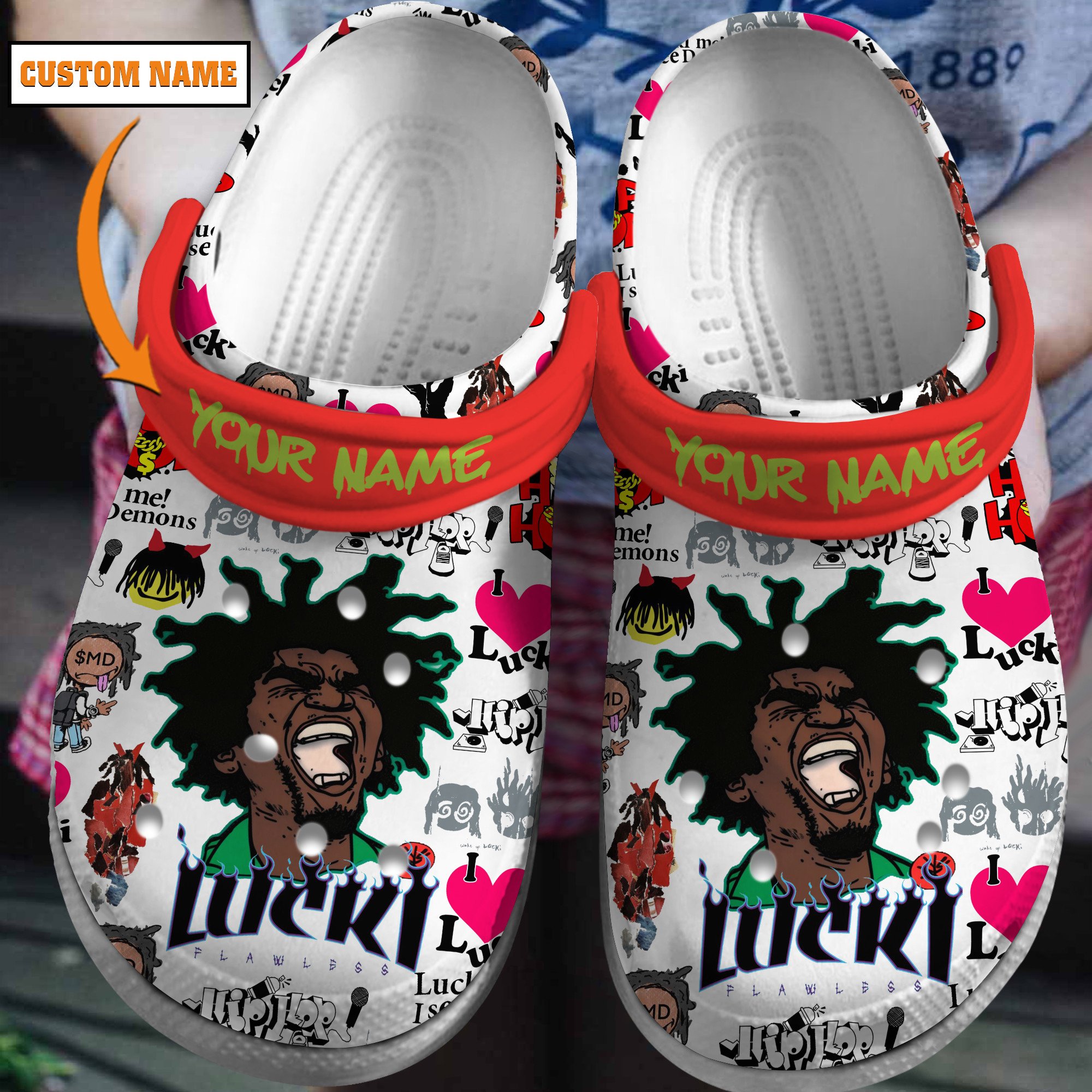 Lucki Music Crocs Crocband Clogs Shoes Comfortable For Men Women and Kids