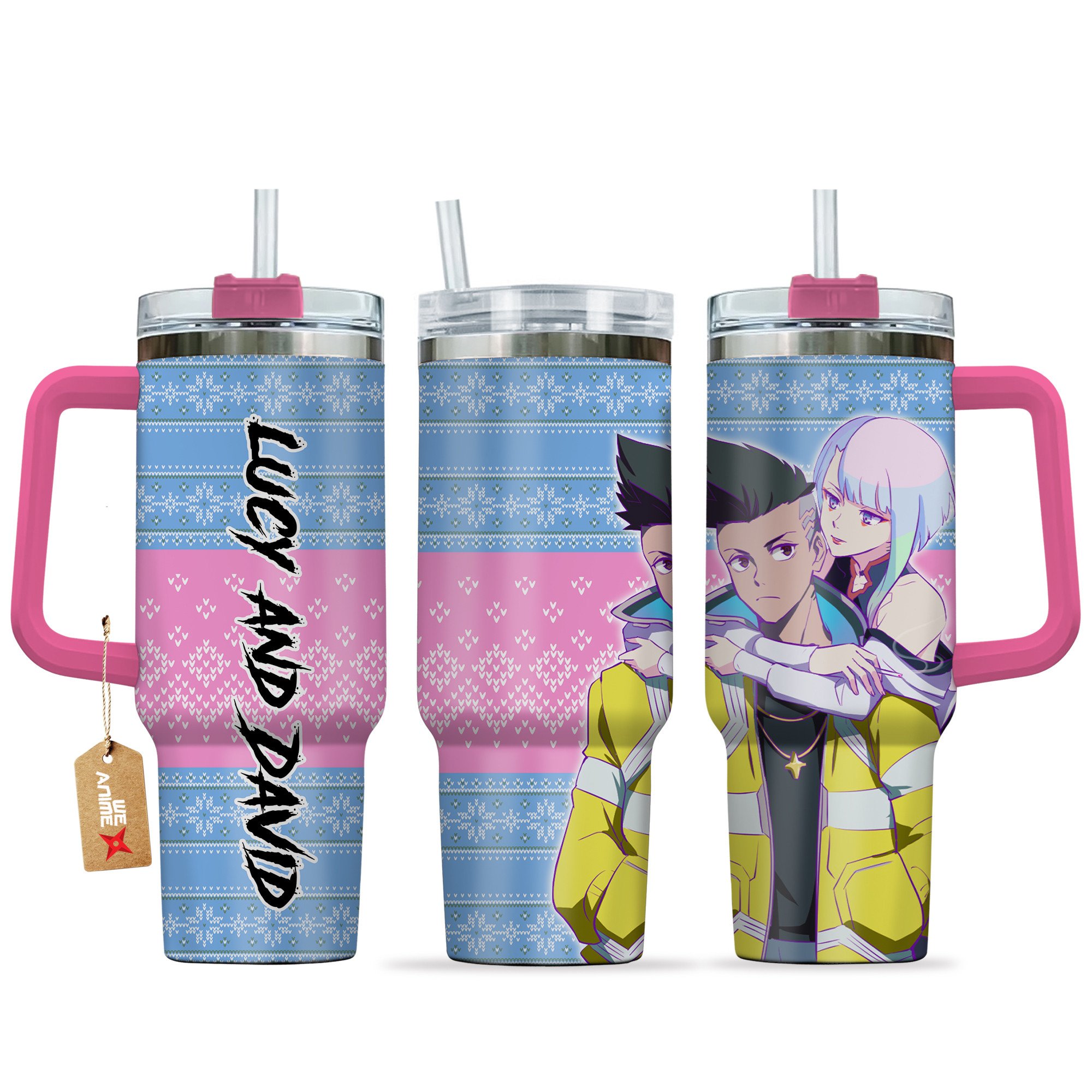 Lucyna Kushinada and David Martinez Cyberpunk Anime Custom Stanley Cup 40 oz 30 oz Tumbler With HandleTVC2301165