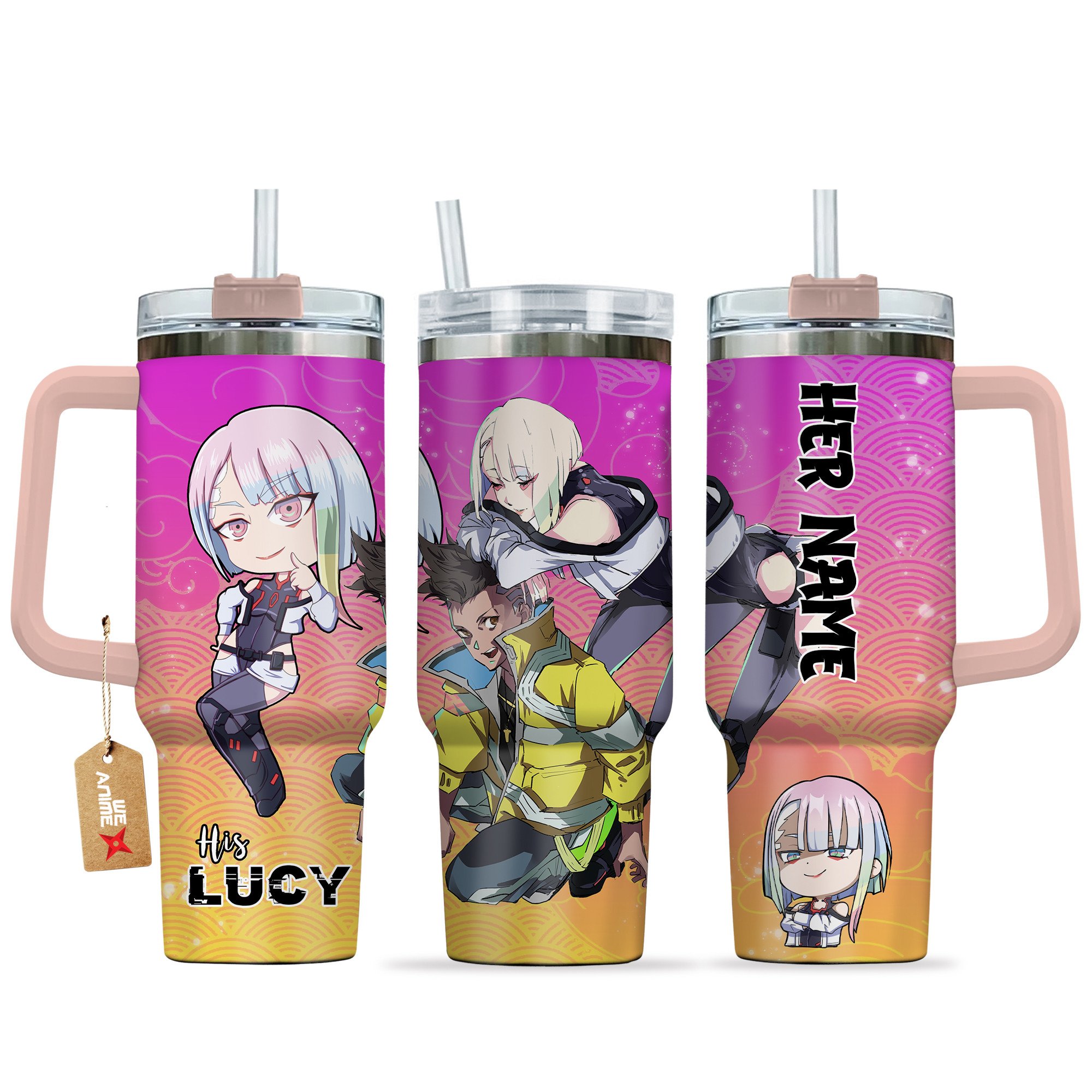 Lucyna Kushinada Cyberpunk Anime Valentine Custom Stanley Cup 40 oz 30 oz Tumbler With HandleTVC2301167