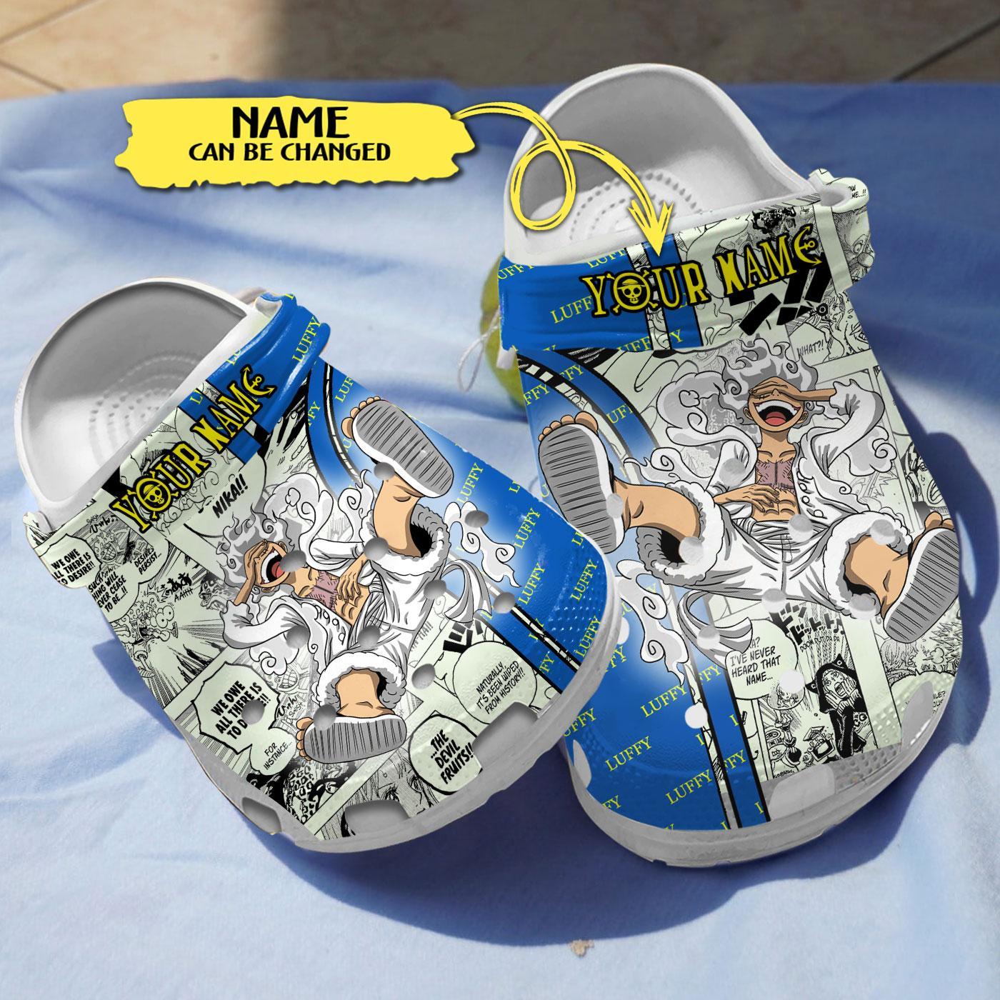 Luffy Hot One Piece Anime Crocs Crocband Clogs Shoes Comfortable For Men Women and Kids