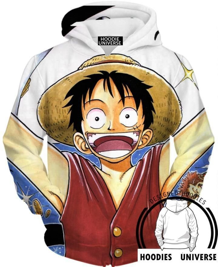 LUFFY LAUGHING 3D All Over Print Hoodie, Zip Hoodie
