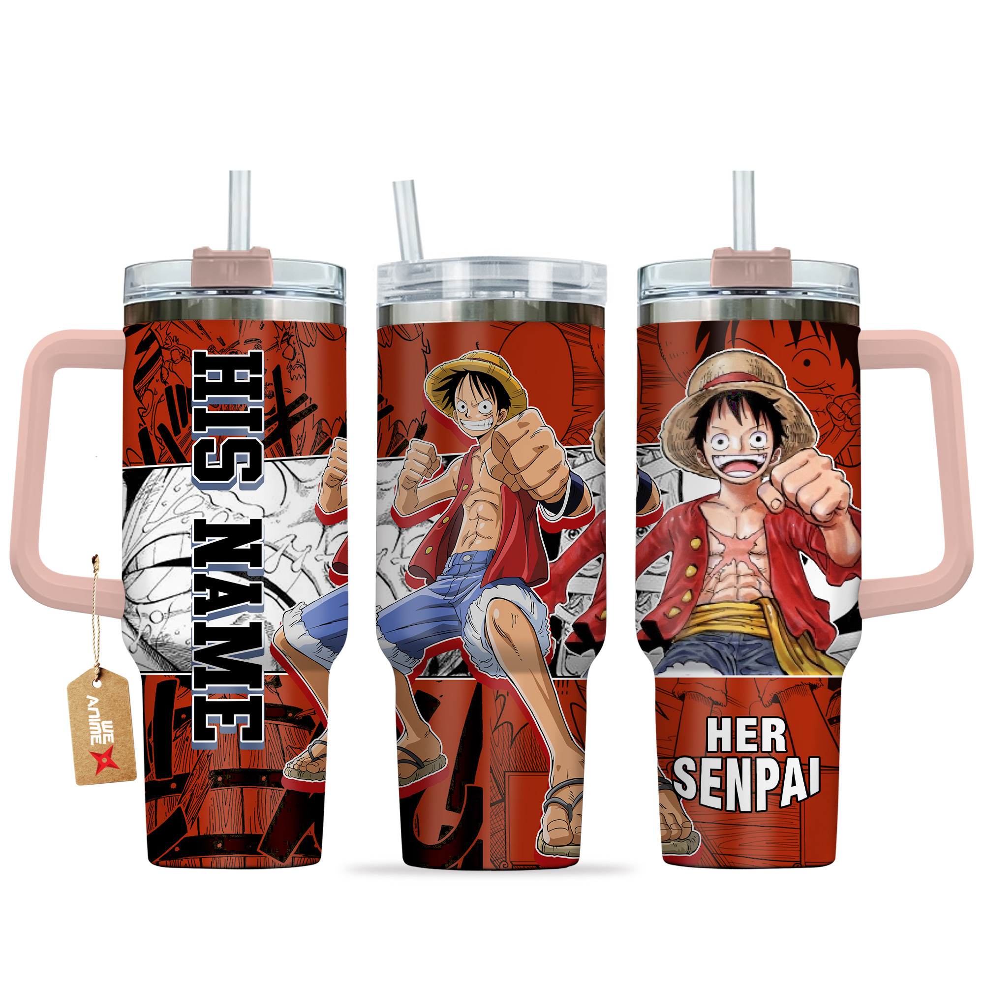 Luffy One Piece Anime Custom Stanley Cup 40 oz 30 oz Tumbler With HandleTVC2301135