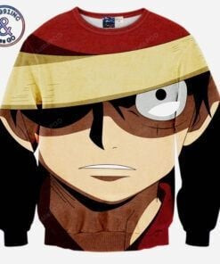 Luffy One Piece Ugly Christmas Sweater Adult 3D Funny Matching for family