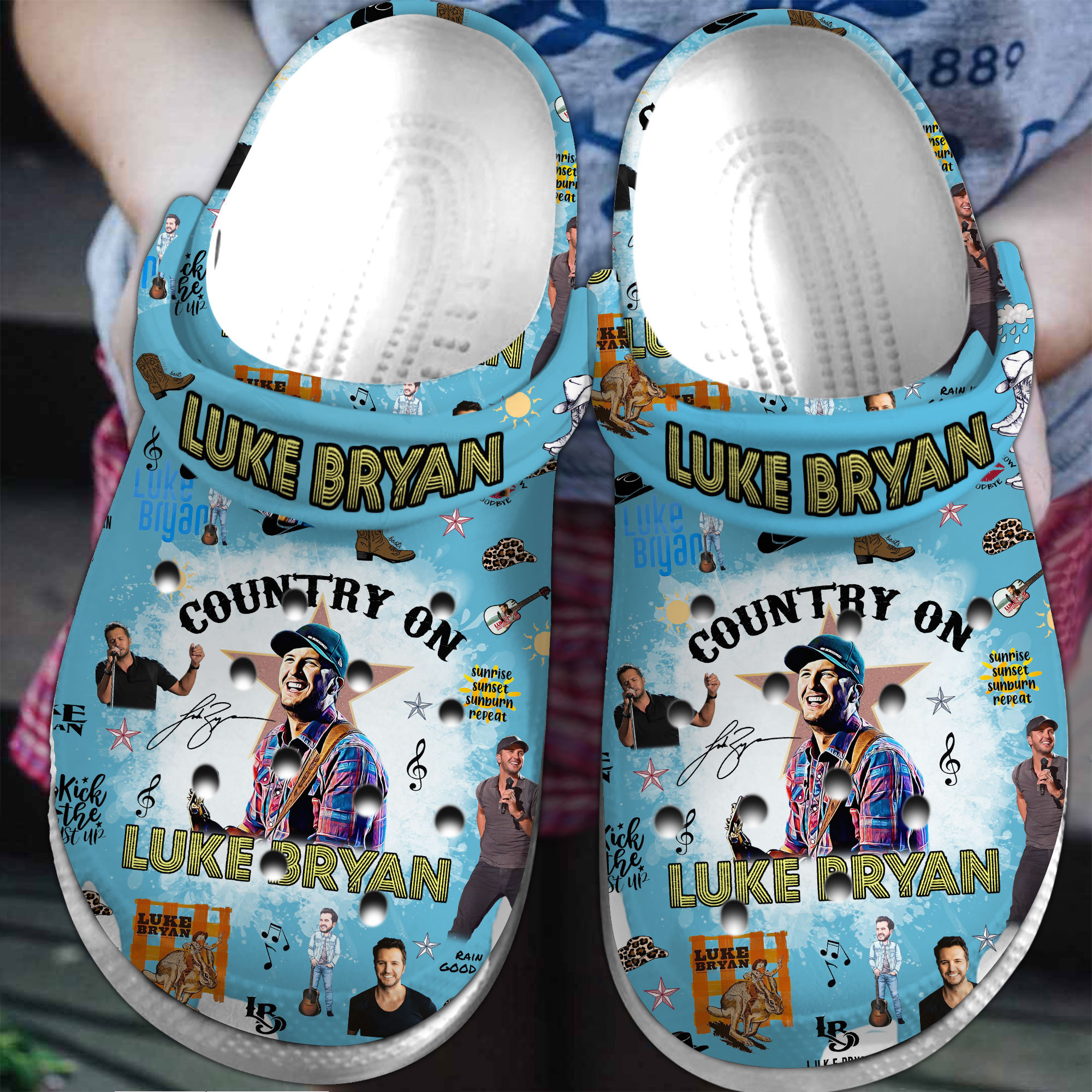 Luke Bryan Music Crocs Crocband Clogs Shoes Comfortable For Men Women and Kids