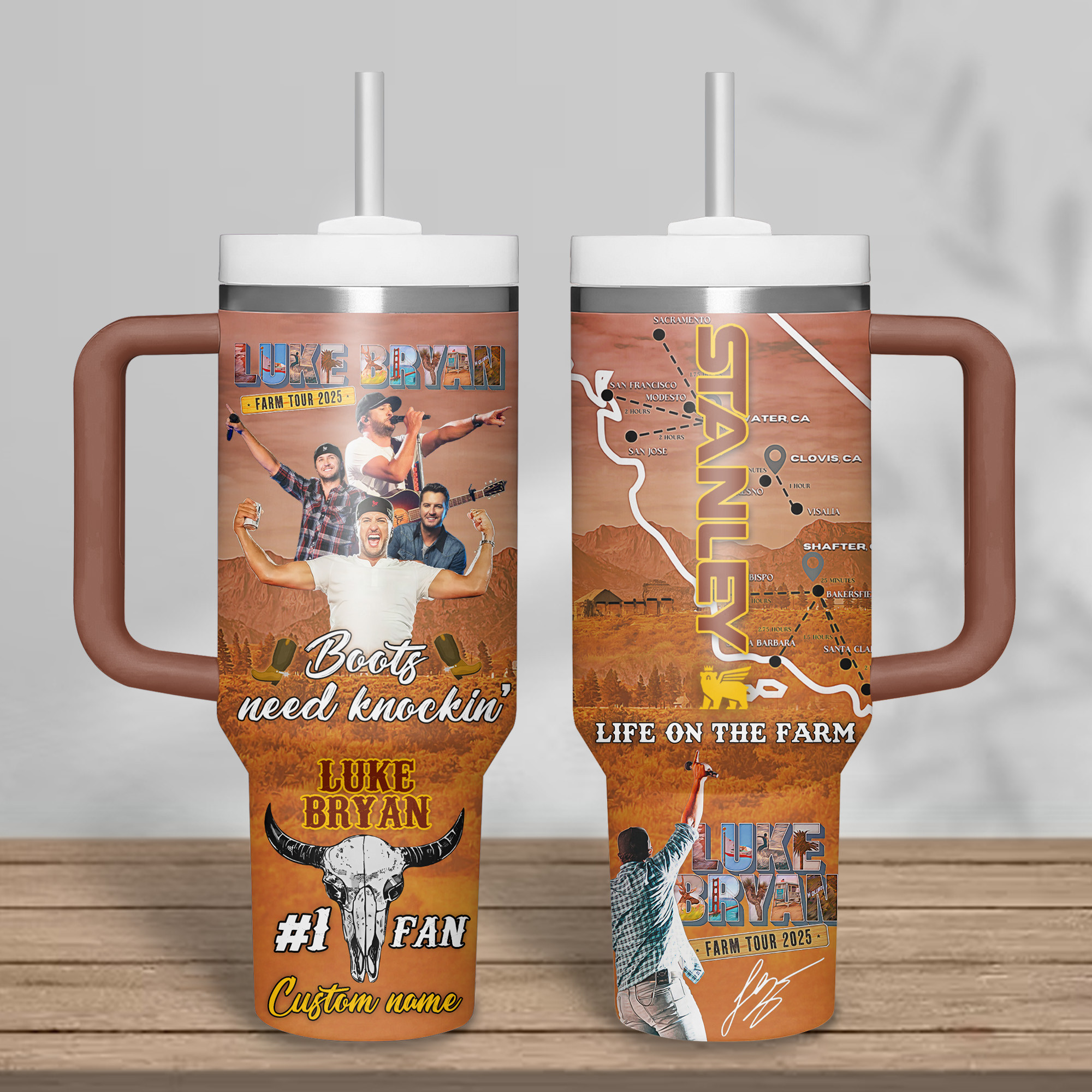 Luke Bryan Music Custom Stanley Cup 40 oz 30 oz Tumbler With HandleTVC2301179 - Image 2