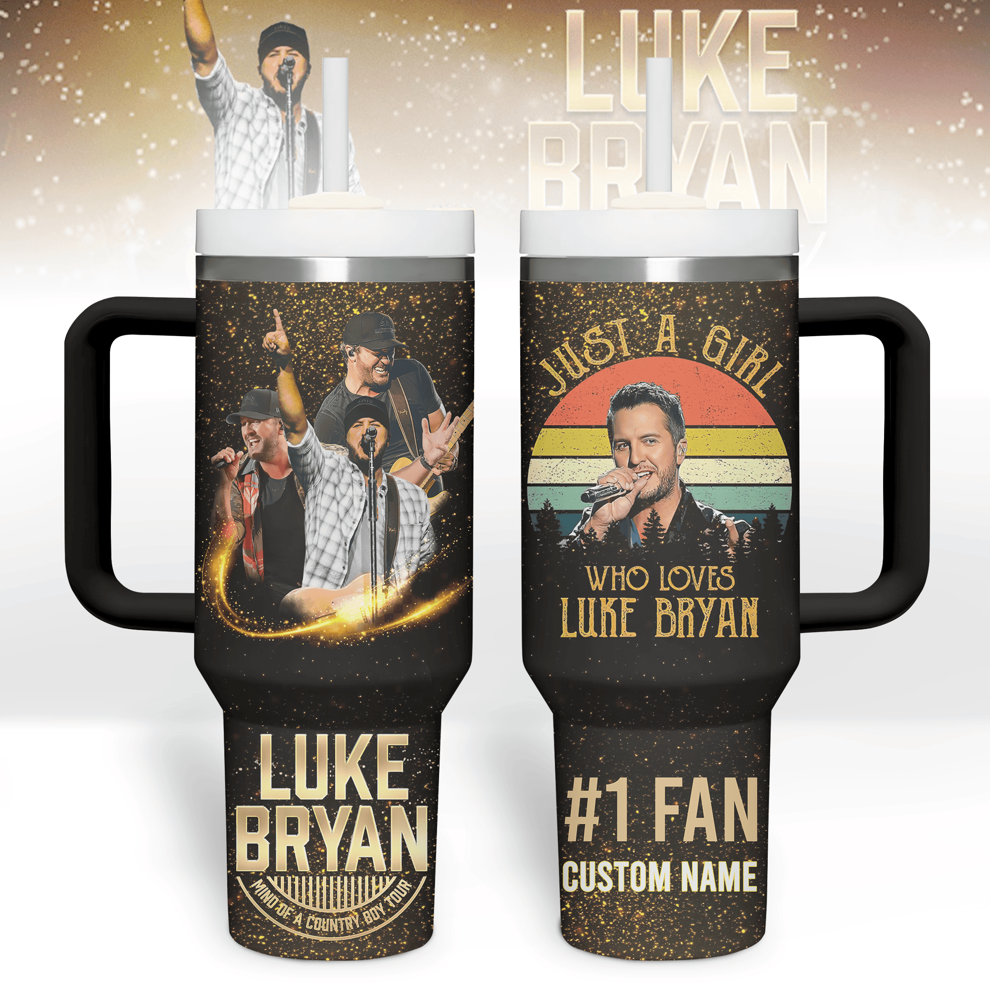 Luke Bryan Music Custom Stanley Cup 40 oz 30 oz Tumbler With HandleTVC2301529