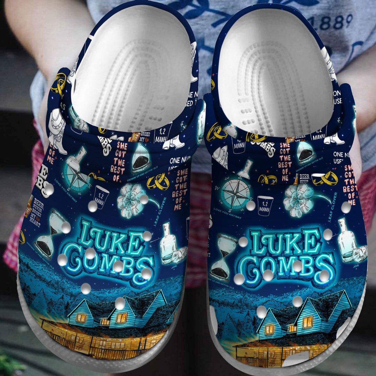 Luke Combs Music Crocs Crocband Clogs Shoes Comfortable For Men Women and Kids