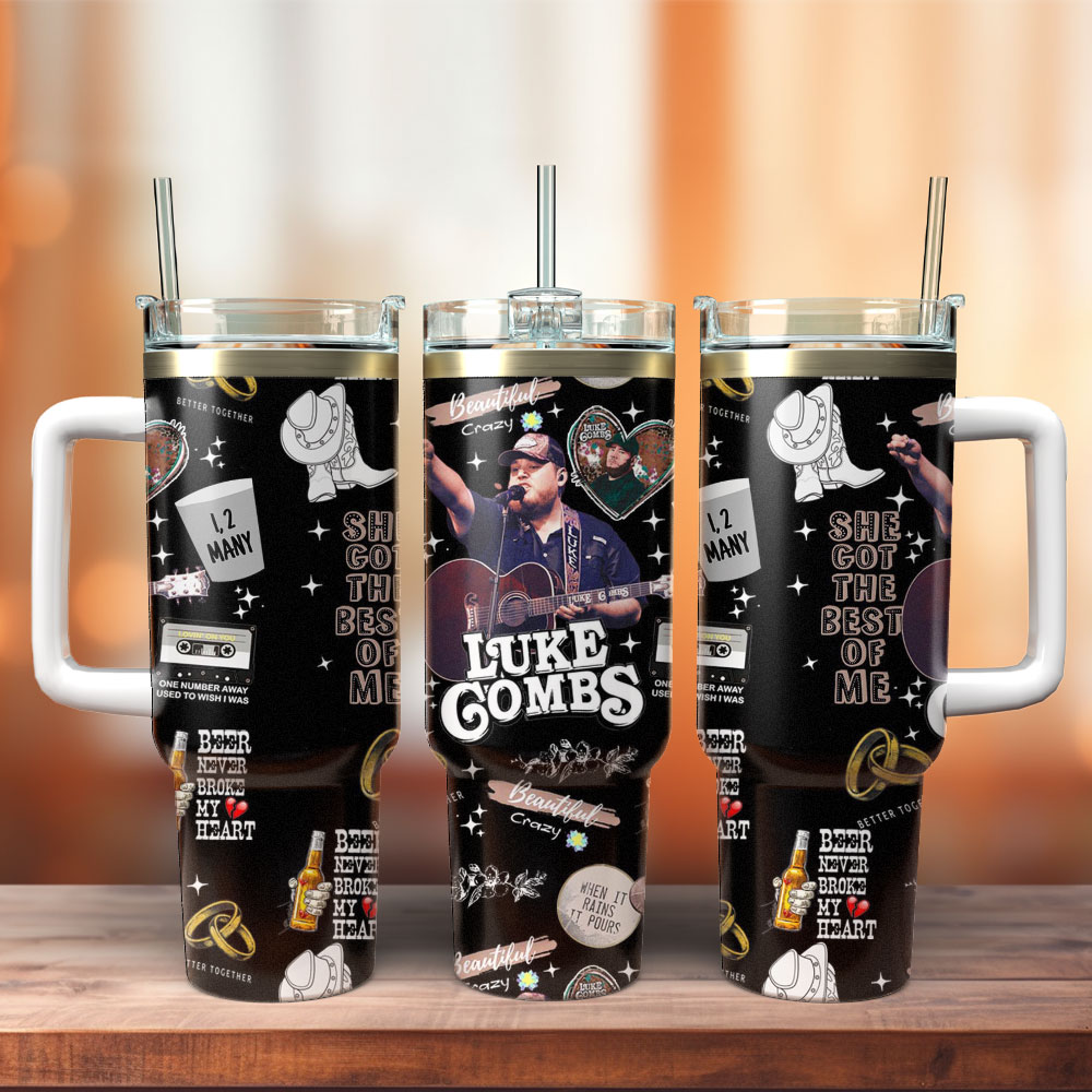 Luke Combs Music Custom Stanley Cup 40 oz 30 oz Tumbler With HandleTVC2301335