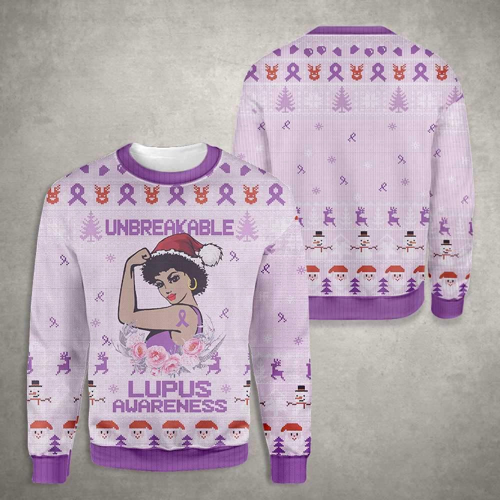 Lupus Awareness Ugly Christmas Sweater Adult 3D Funny Matching for family