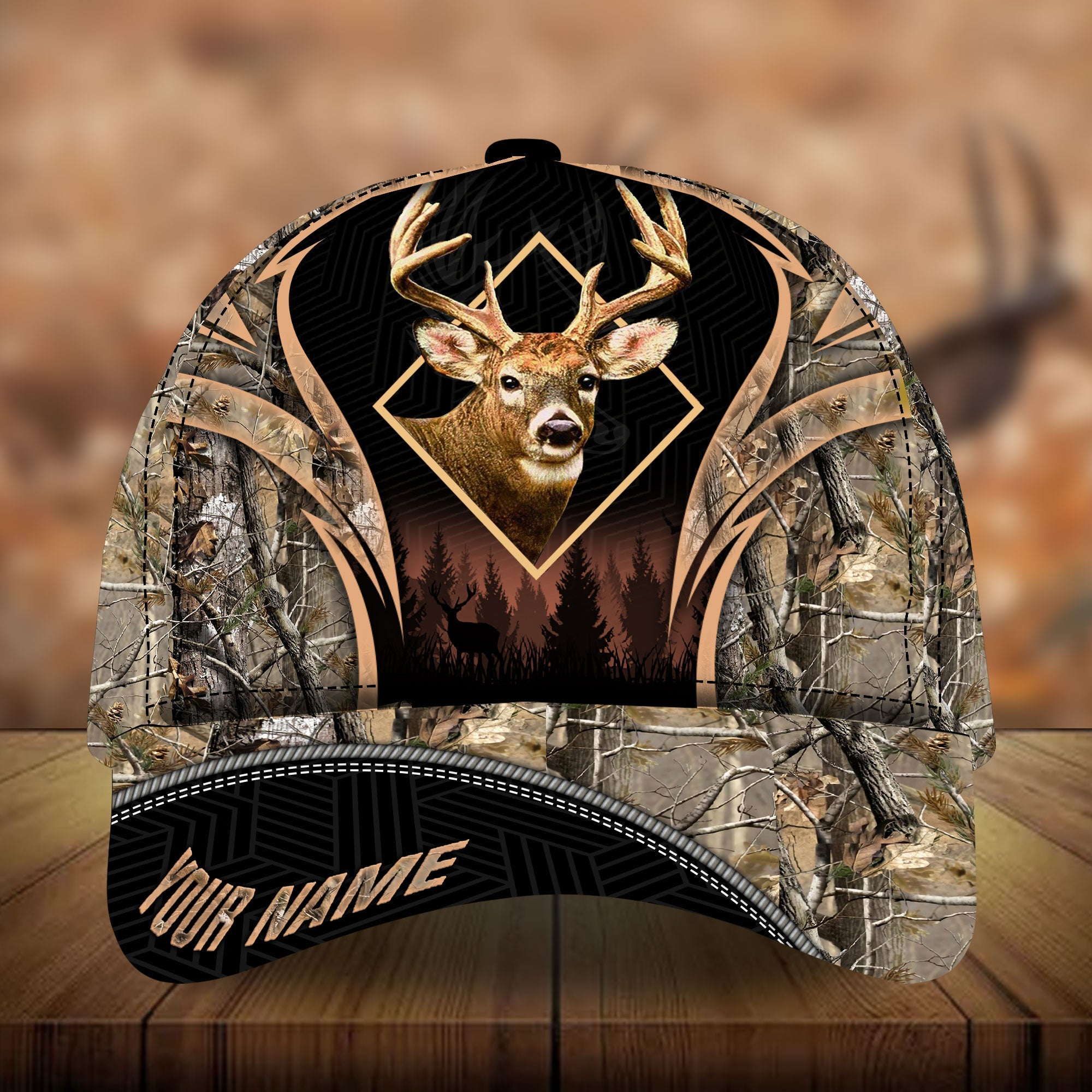 Lycurgus Sala Hunting Hats 3D Pattern Camo Personalized Trucker Hats Custom Hats Gifts For Men & Women