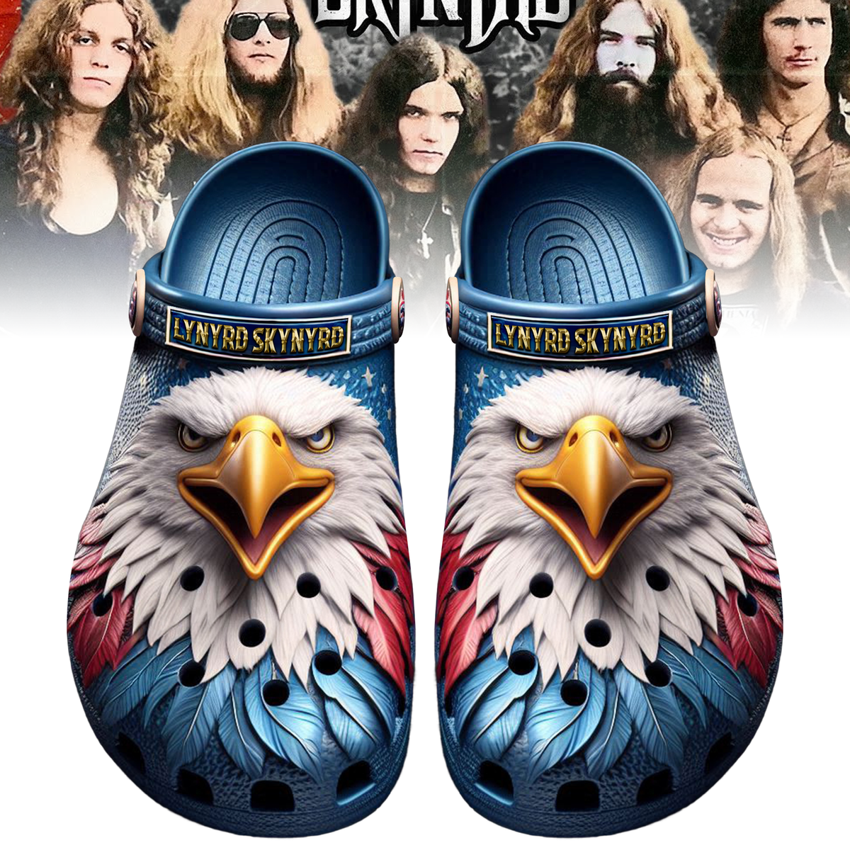 Lynyrd Skynyrd Music Crocs Crocband Clogs Shoes Comfortable For Men Women and Kids