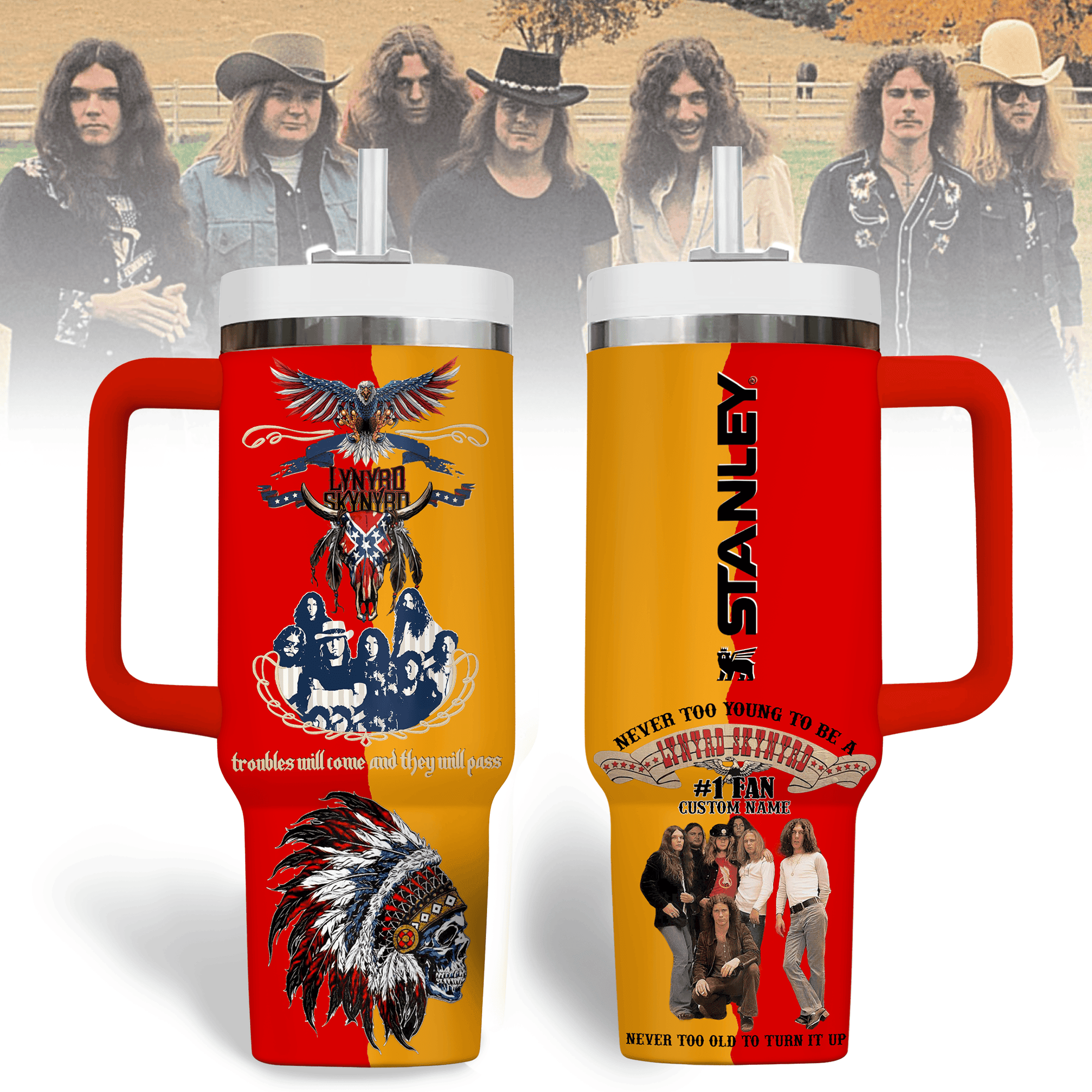 Lynyrd Skynyrd Music Custom Stanley Cup 40 oz 30 oz Tumbler With HandleTVC2301228