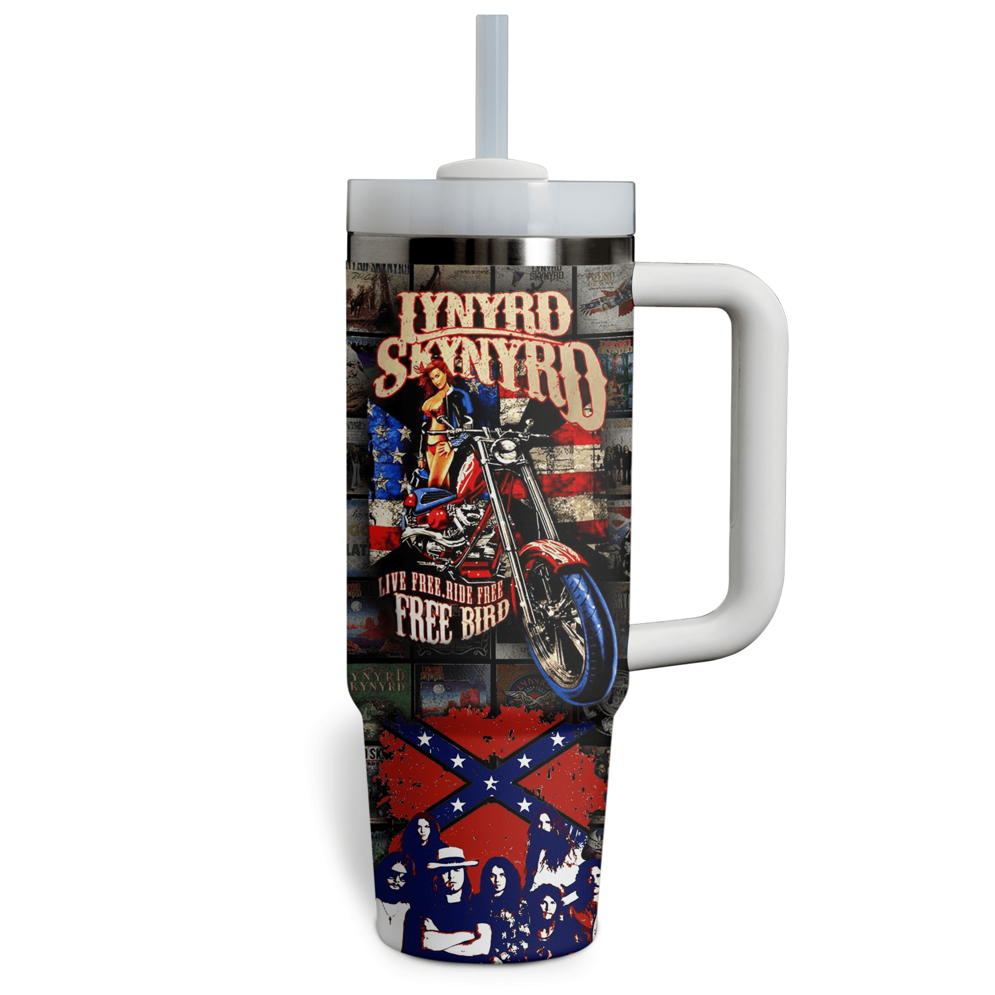 Lynyrd Skynyrd Music Custom Stanley Cup 40 oz 30 oz Tumbler With HandleTVC2301523 - Image 2