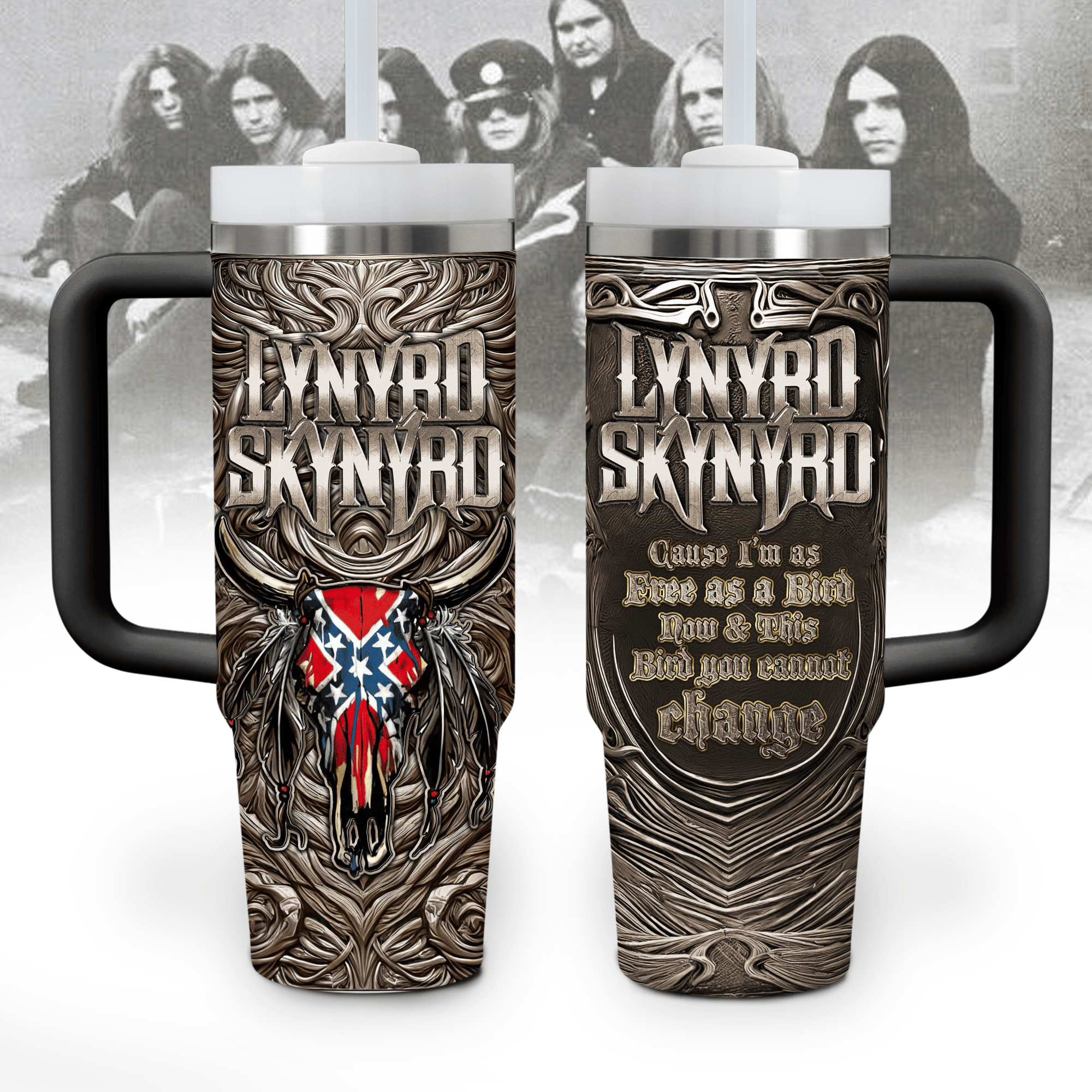 Lynyrd Skynyrd Music Custom Stanley Cup 40 oz 30 oz Tumbler With HandleTVC2301527