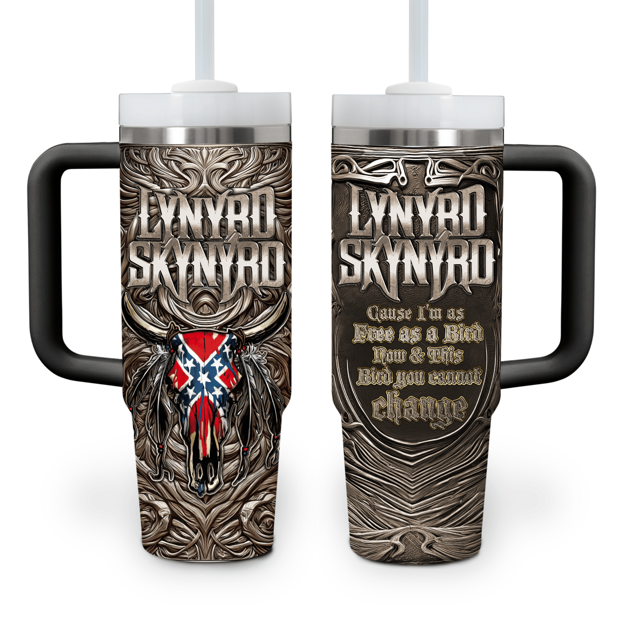 Lynyrd Skynyrd Music Custom Stanley Cup 40 oz 30 oz Tumbler With HandleTVC2301527 - Image 2