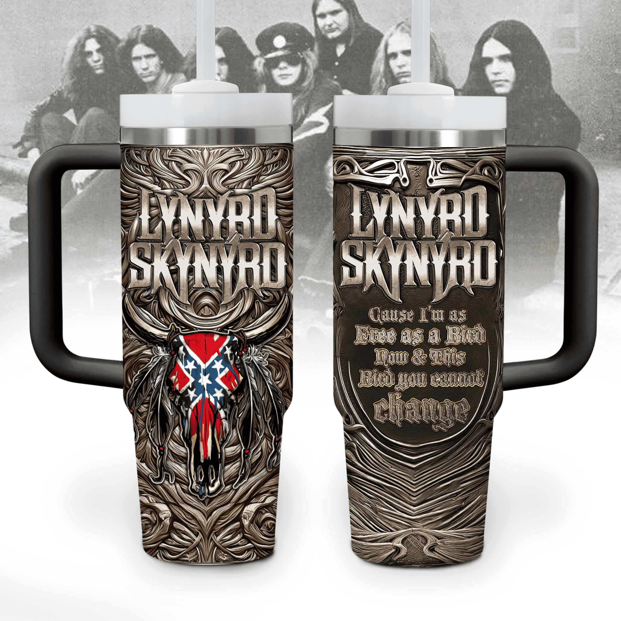 Lynyrd Skynyrd Music Custom Stanley Cup 40 oz 30 oz Tumbler With HandleTVC2301770