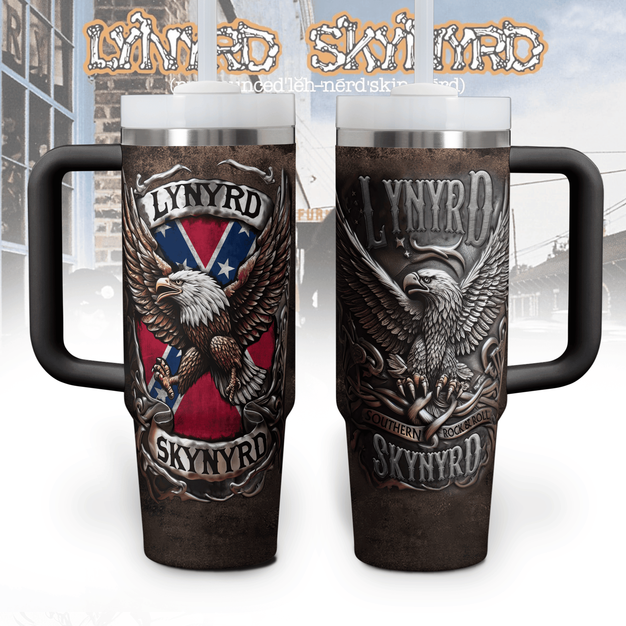 Lynyrd Skynyrd Music Custom Stanley Cup 40 oz 30 oz Tumbler With HandleTVC2301770