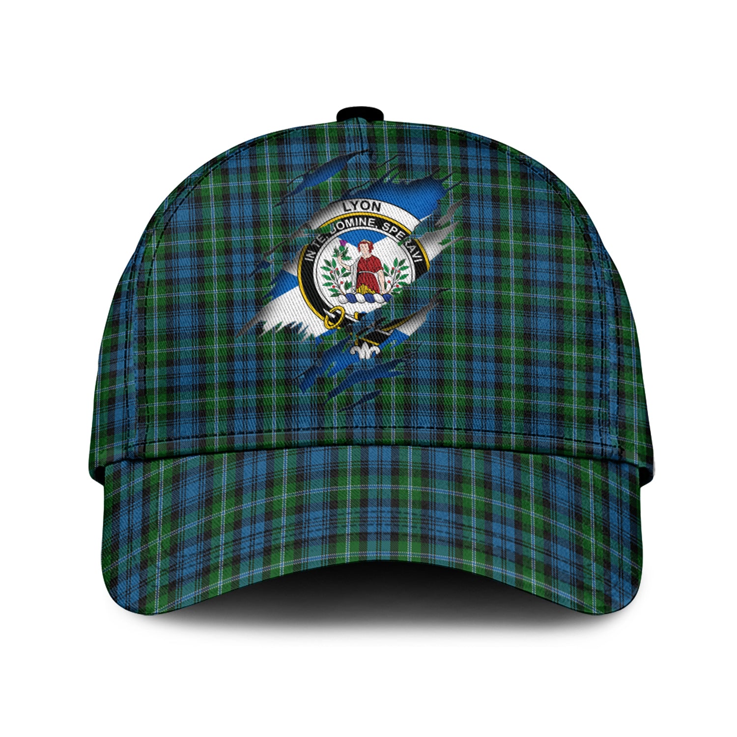 Lyon Tartan Plaid Cap, Family Crest In Me Style Tartan Baseball Cap TS23 Trucker Hats Custom Hats Gifts For Men & Women