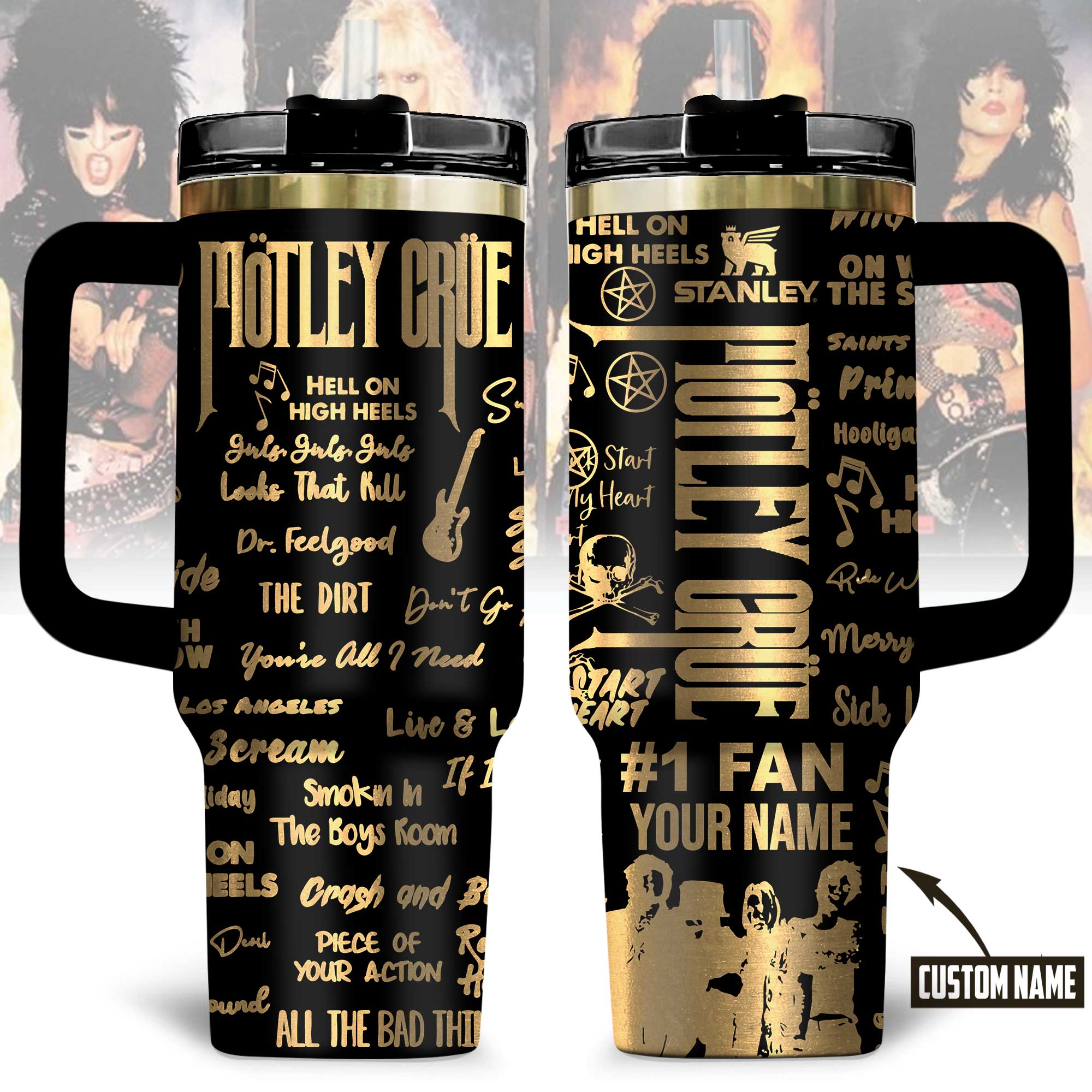 MÃ¶tley CrÃ¼e Music Custom Stanley Cup 40 oz 30 oz Tumbler With HandleTVC2301169