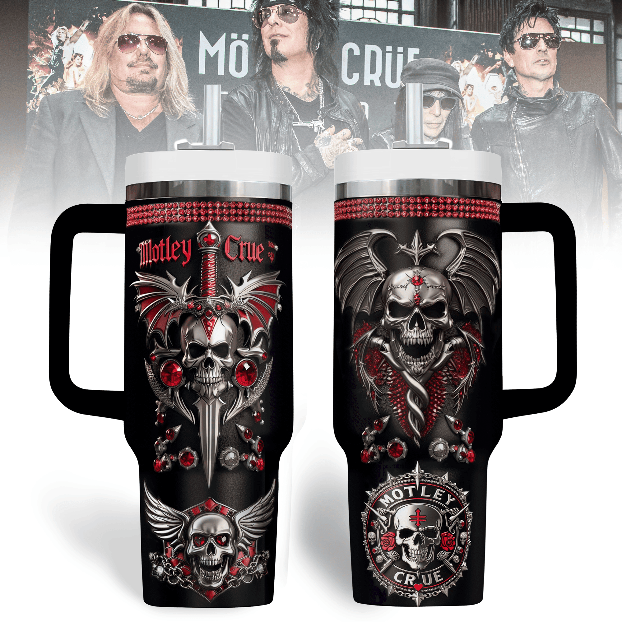 MÃ¶tley CrÃ¼e Music Custom Stanley Cup 40 oz 30 oz Tumbler With HandleTVC2301179