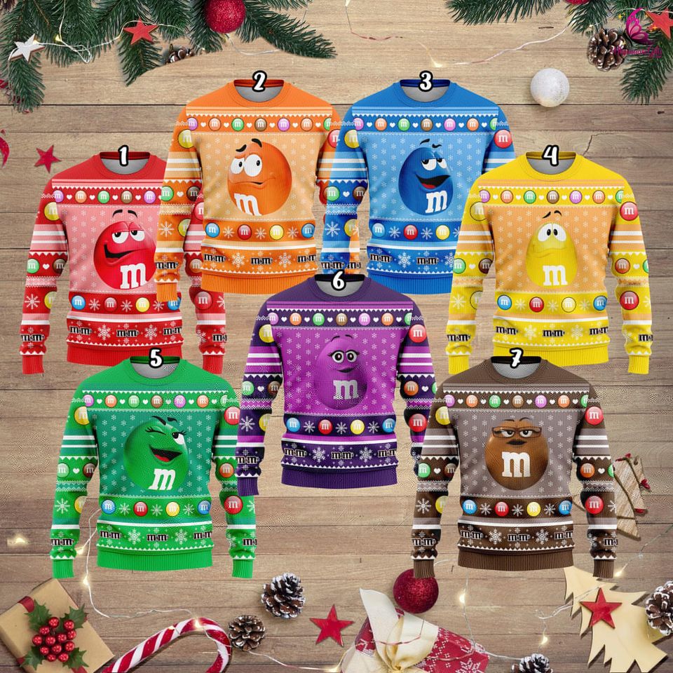 M And M Ugly Christmas Sweater | MnM Candy Xmas Sweatshirt | M And M C