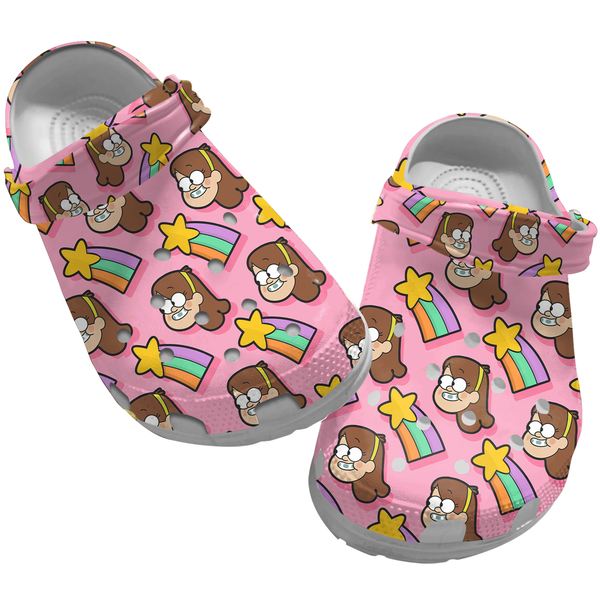 Mabel Pines Gravity Falls Cartoon Crocs Crocband Clogs Shoes Comfortable For Men Women and Kids