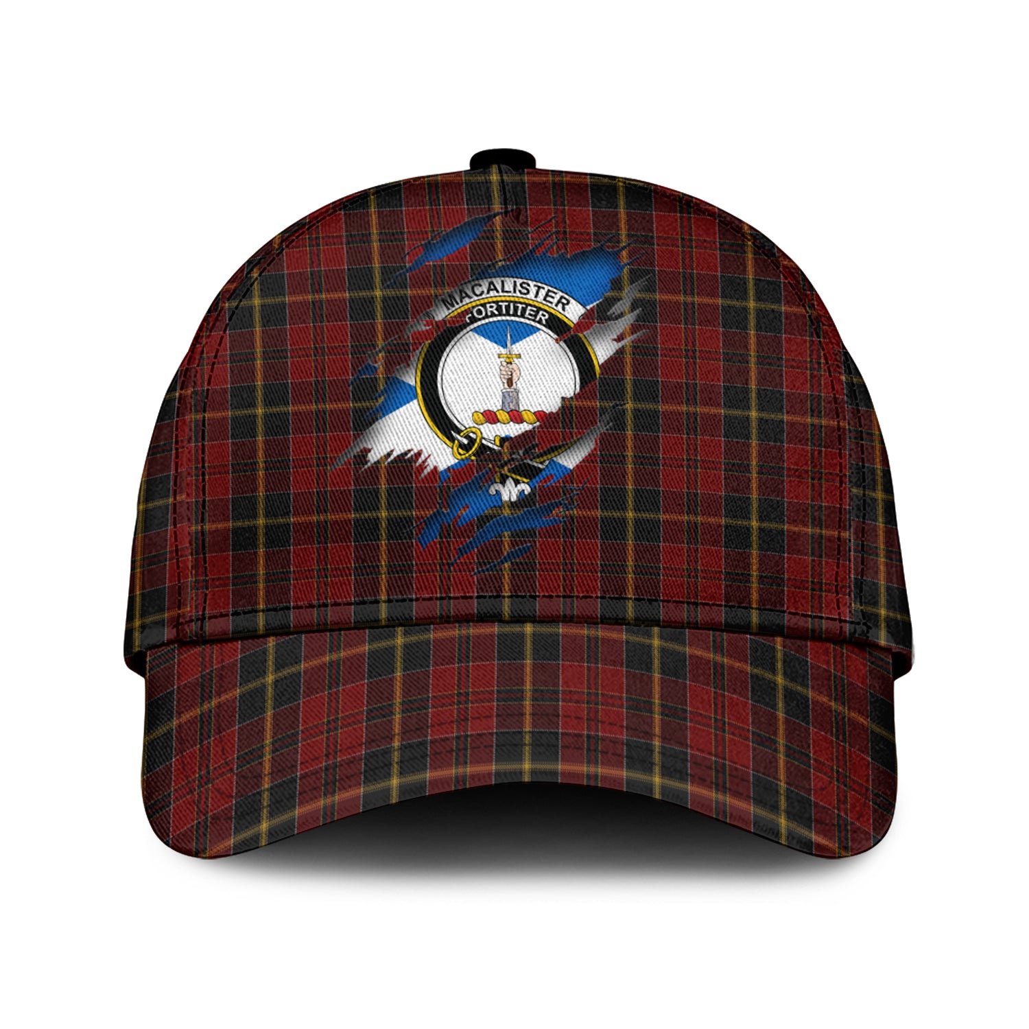 MacAlister of Skye Tartan Plaid Cap, Family Crest In Me Style Tartan Baseball Cap TS23 Trucker Hats Custom Hats Gifts For Men & Women