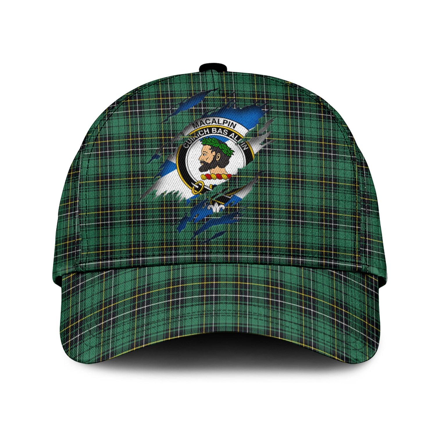 MacAlpin Ancient Tartan Plaid Cap, Family Crest In Me Style Tartan Baseball Cap TS23 Trucker Hats Custom Hats Gifts For Men & Women
