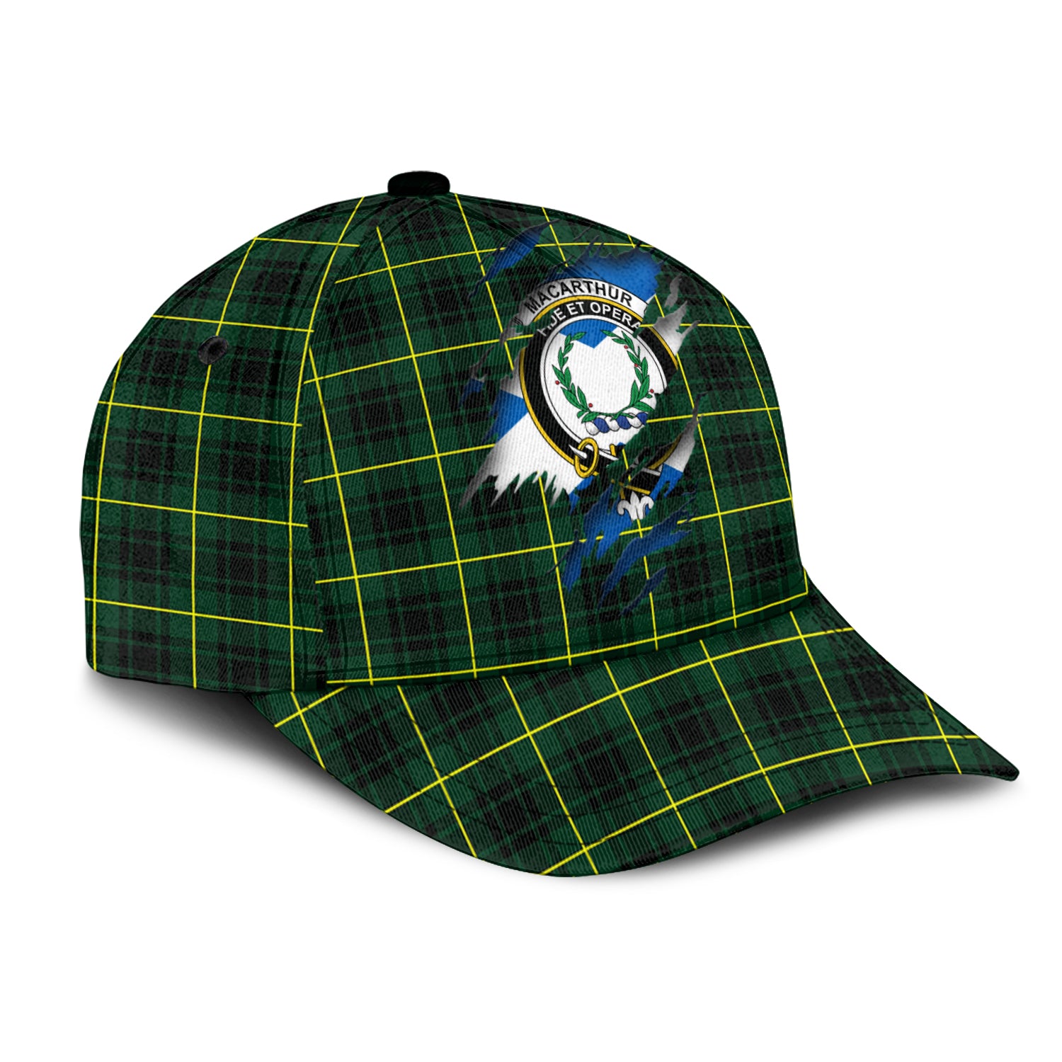 MacArthur Modern Tartan Plaid Cap, Family Crest In Me Style Tartan Baseball Cap TS23 Trucker Hats Custom Hats Gifts For Men & Women