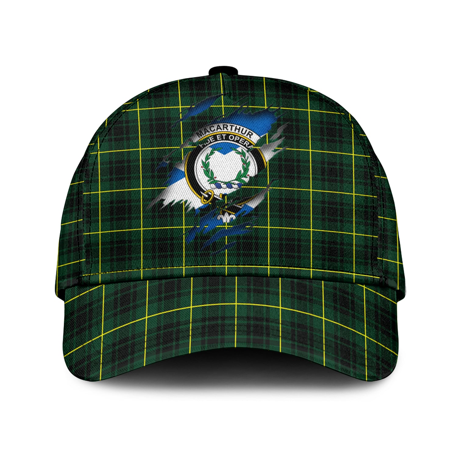 MacArthur Modern Tartan Plaid Cap, Family Crest In Me Style Tartan Baseball Cap TS23 Trucker Hats Custom Hats Gifts For Men & Women