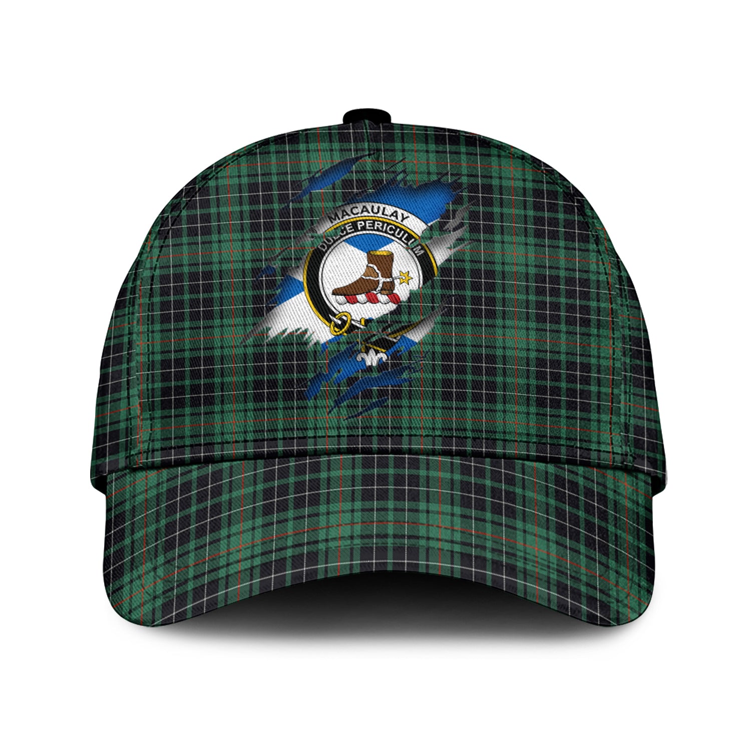 MacAulay Hunting Ancient Tartan Plaid Cap, Family Crest In Me Style Tartan Baseball Cap TS23 Trucker Hats Custom Hats Gifts For Men & Women
