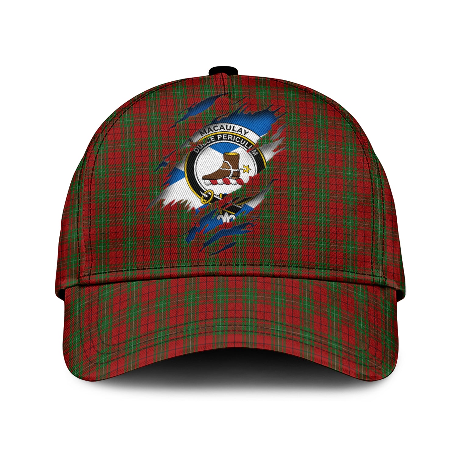MacAulay Tartan Plaid Cap, Family Crest In Me Style Tartan Baseball Cap TS23 Trucker Hats Custom Hats Gifts For Men & Women