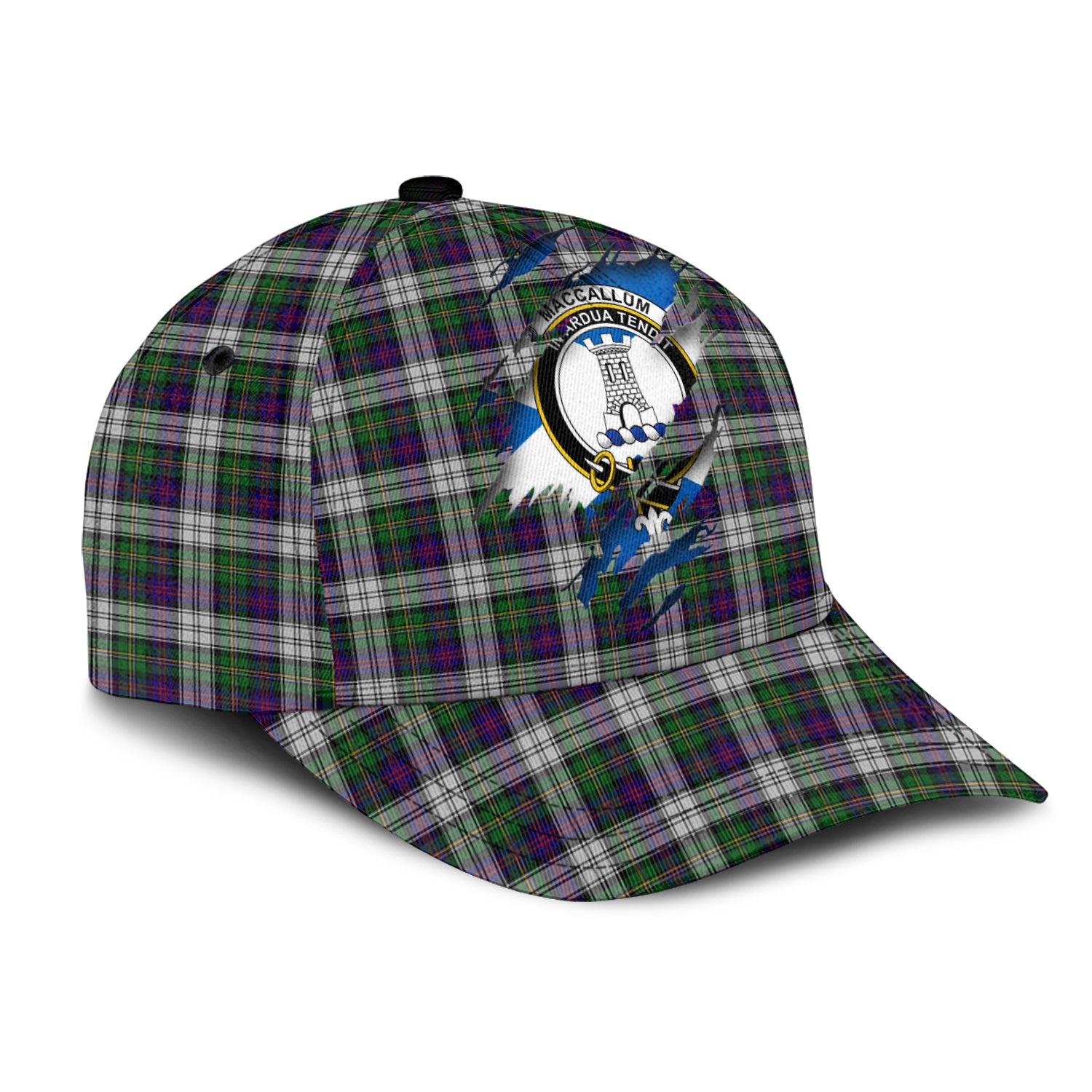 MacCallum Dress Tartan Plaid Cap, Family Crest In Me Style Tartan Baseball Cap TS23 Trucker Hats Custom Hats Gifts For Men & Women
