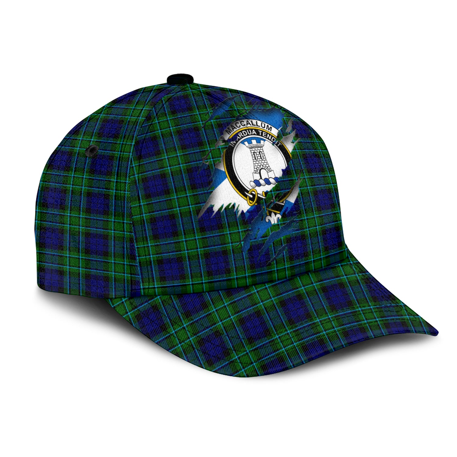 MacCallum Modern Tartan Plaid Cap, Family Crest In Me Style Tartan Baseball Cap TS23 Trucker Hats Custom Hats Gifts For Men & Women