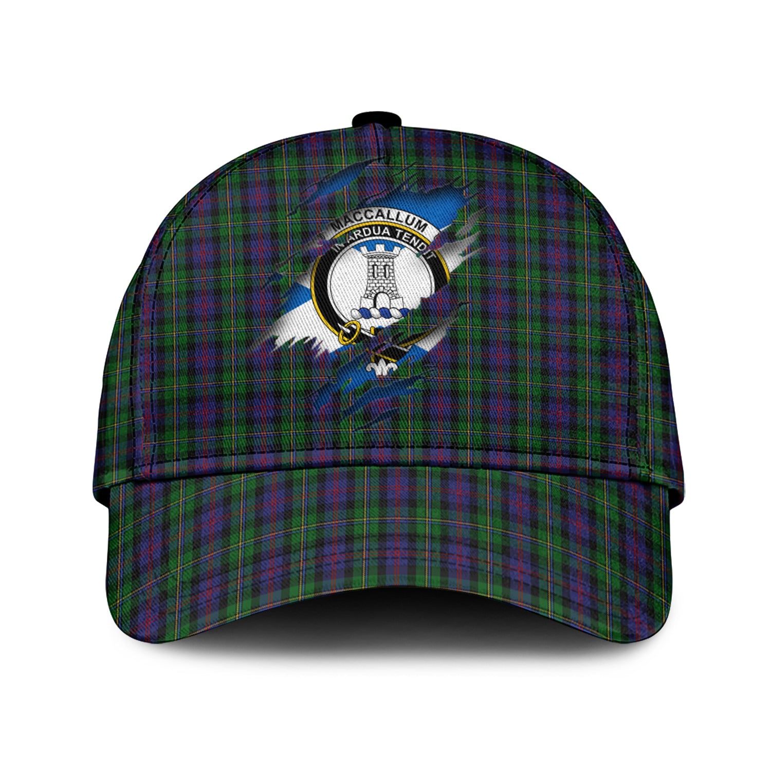 MacCallum Tartan Plaid Cap, Family Crest In Me Style Tartan Baseball Cap TS23 Trucker Hats Custom Hats Gifts For Men & Women