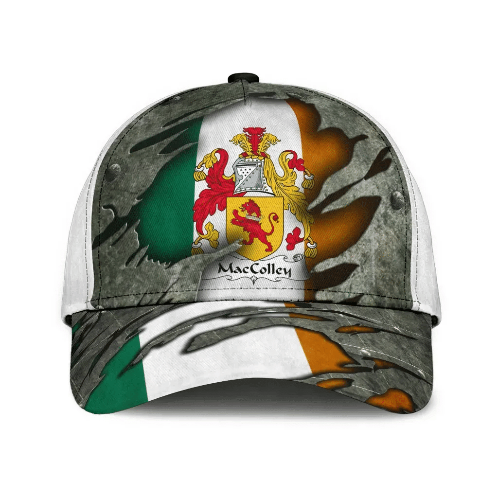 Maccolley Coat Of Arms - Irish Family Crest Hat Classic Cap 3D Trucker Hats Custom Hats Gifts For Men & Women