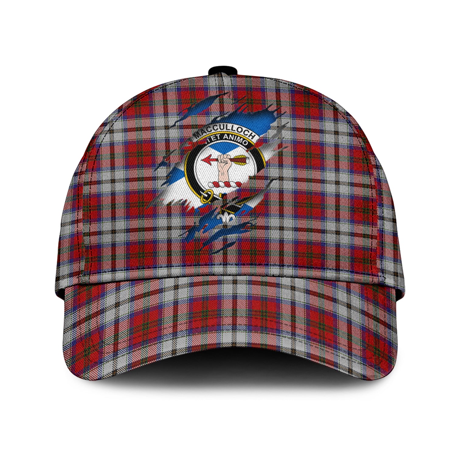 MacCulloch Dress Tartan Plaid Cap, Family Crest In Me Style Tartan Baseball Cap TS23 Trucker Hats Custom Hats Gifts For Men & Women