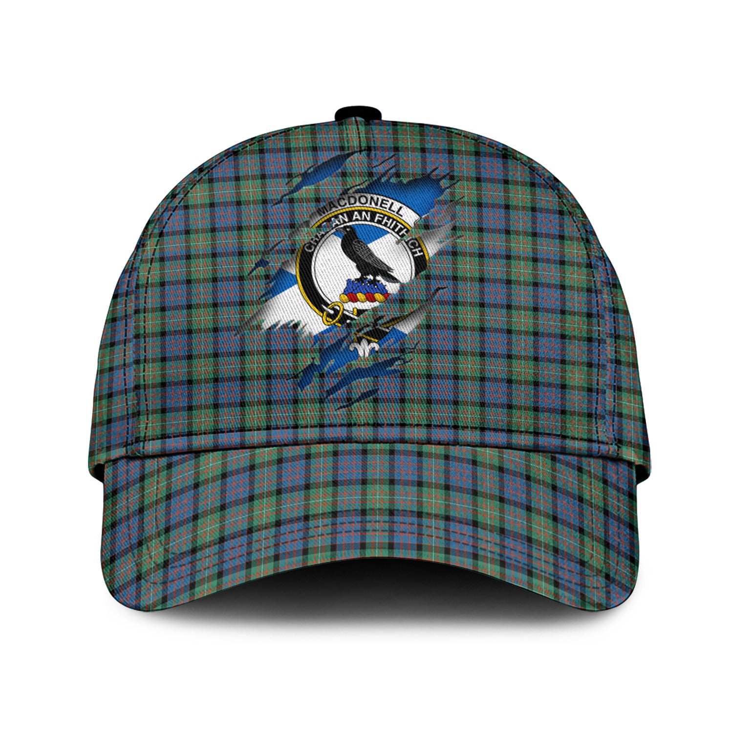 MacDonell of Glengarry Ancient Tartan Plaid Cap, Family Crest In Me Style Tartan Baseball Cap TS23 Trucker Hats Custom Hats Gifts For Men & Women